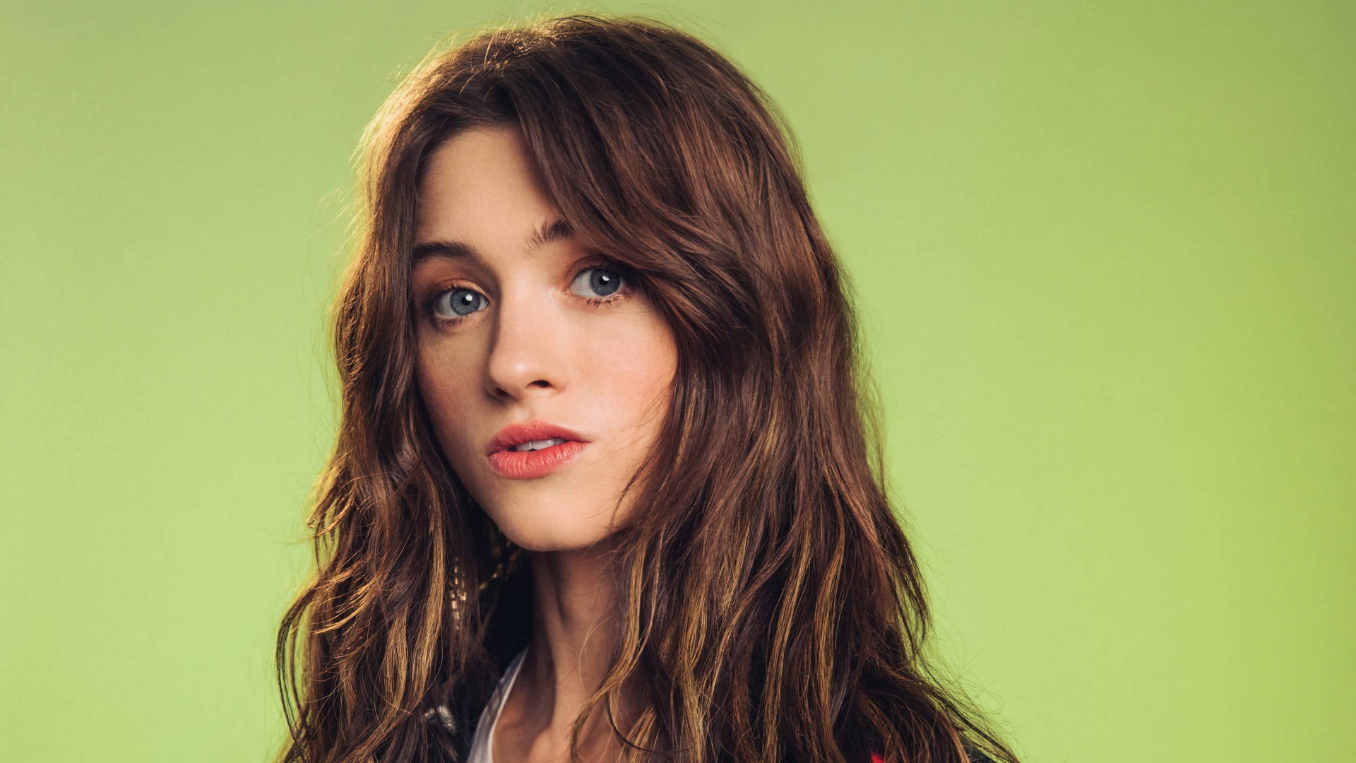 Close-up Portrait Of Natalia Dyer Background