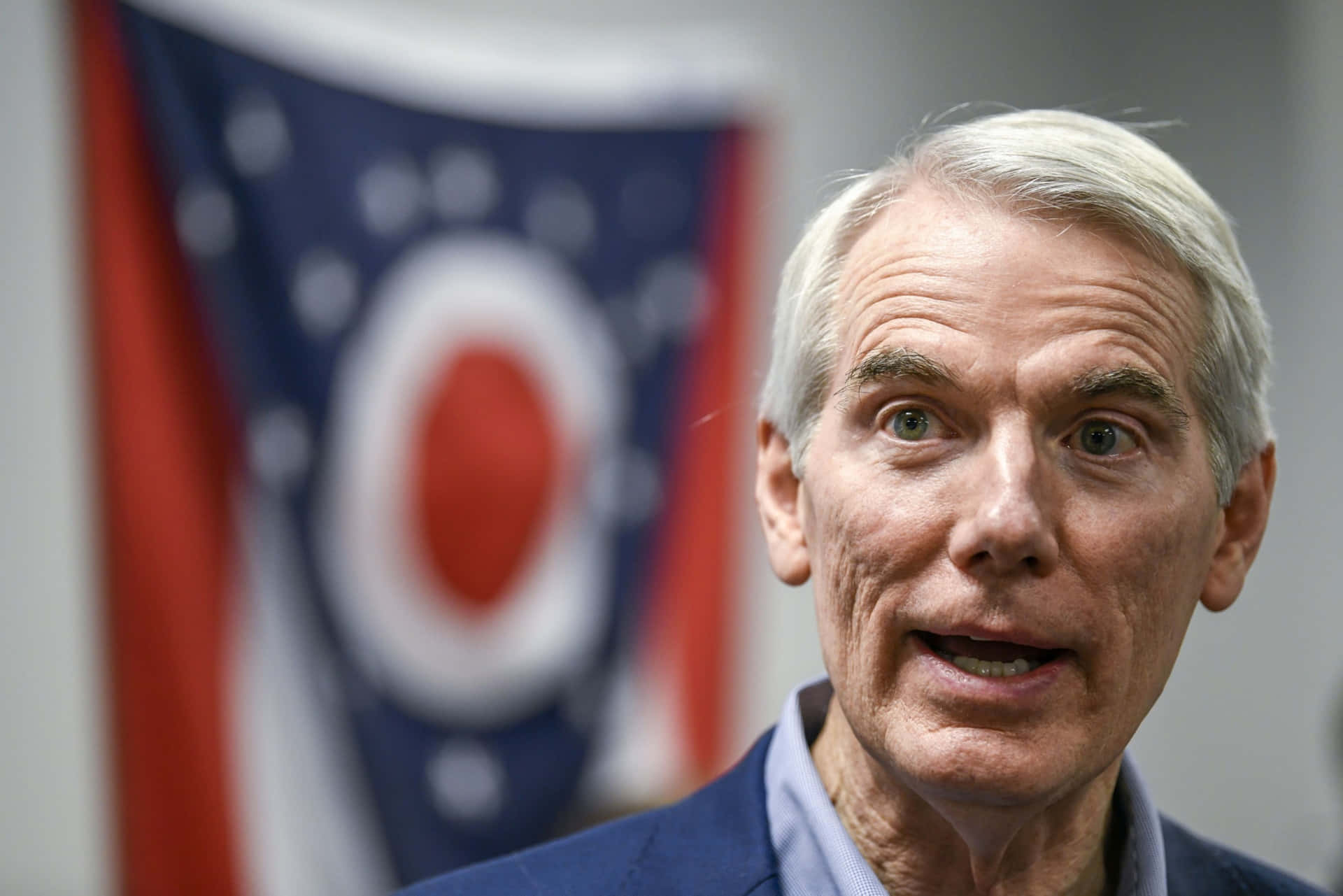 Close-up Portrait Of Senator Rob Portman Background