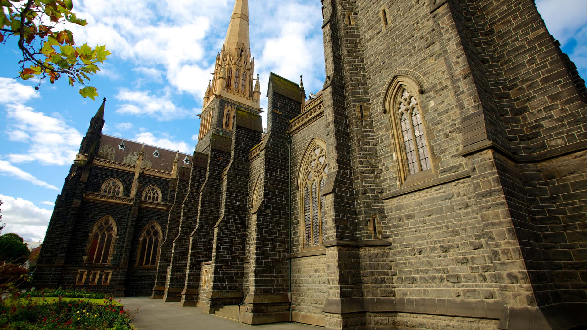 Close-up Saint Patrick's Cathedral Melbourne Background