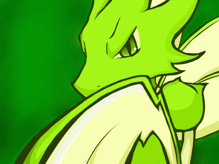 Close-up Scyther Green Background