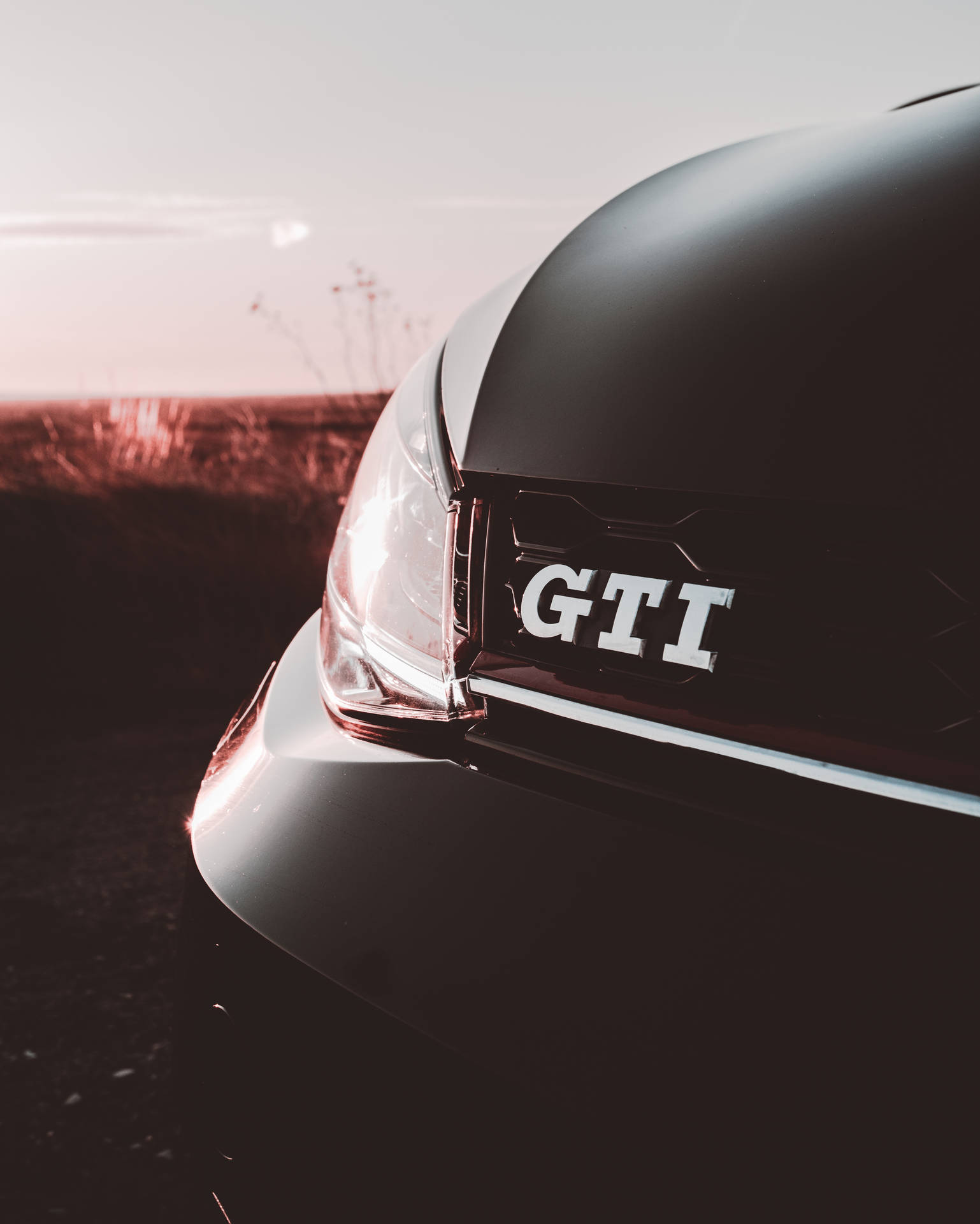 Close-up Shot Golf Gti Tail Light Background