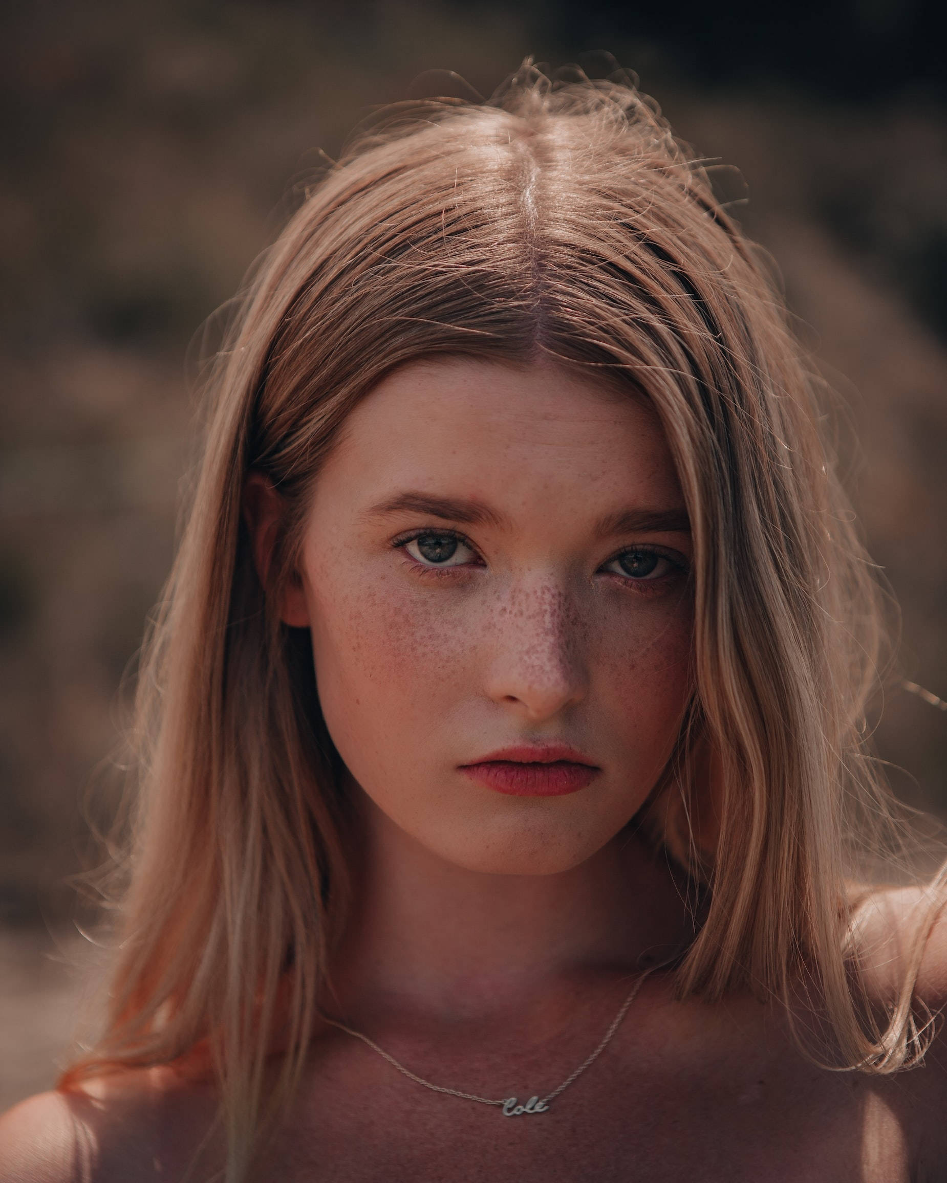 Close-up Shot Of A Blonde Teenage Girl