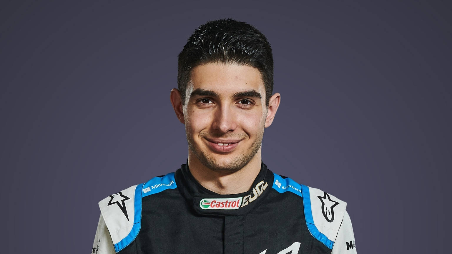 Close-up Shot Of Esteban Ocon Background