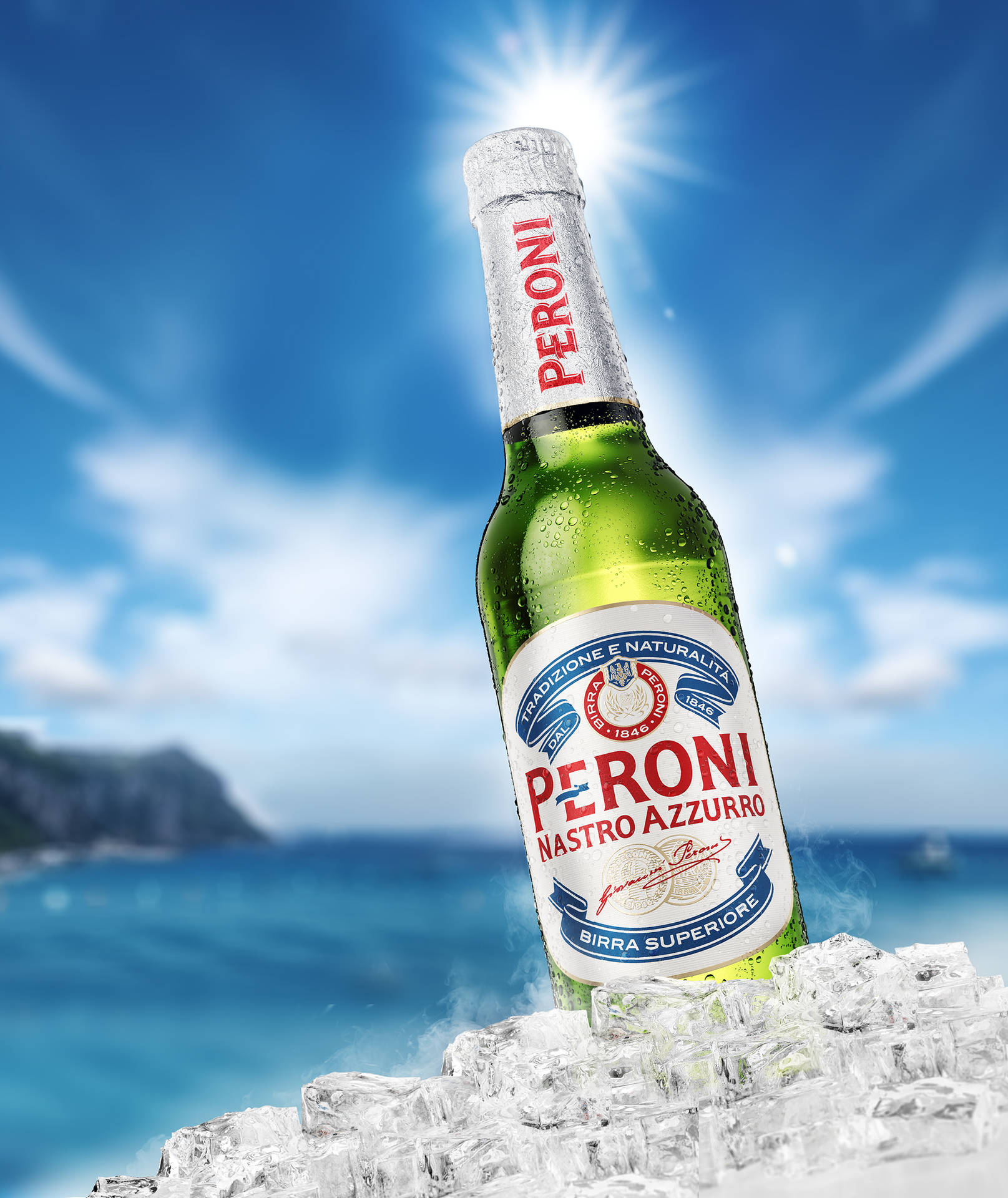 Close-up Shot Of Peroni Beer Background