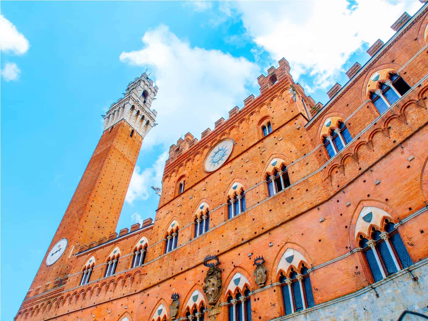 Close-up Shot Of Pubblico Palace Background