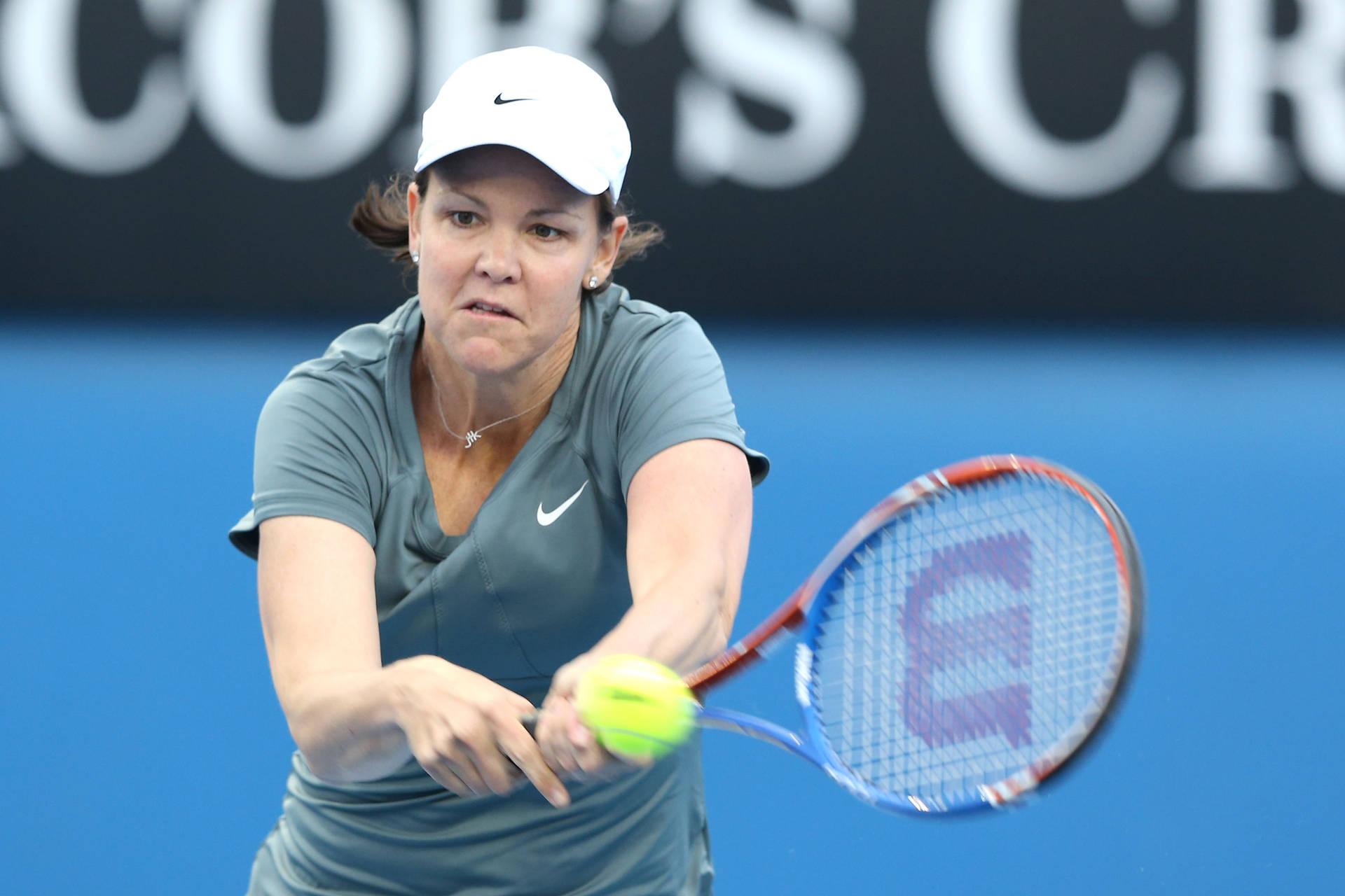 Close Up Shot Of Tennis Star Lindsay Davenport Background