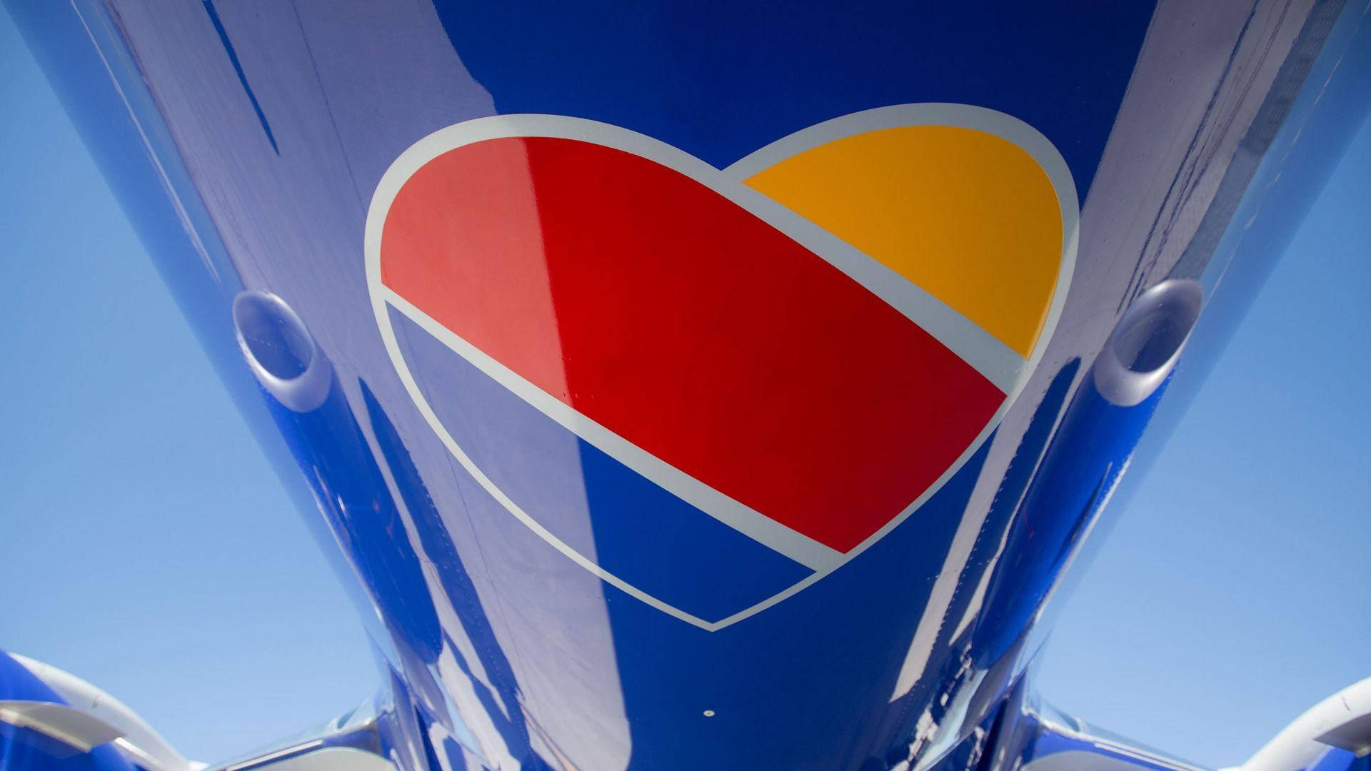 Close-up Southwest Airlines Logo Background