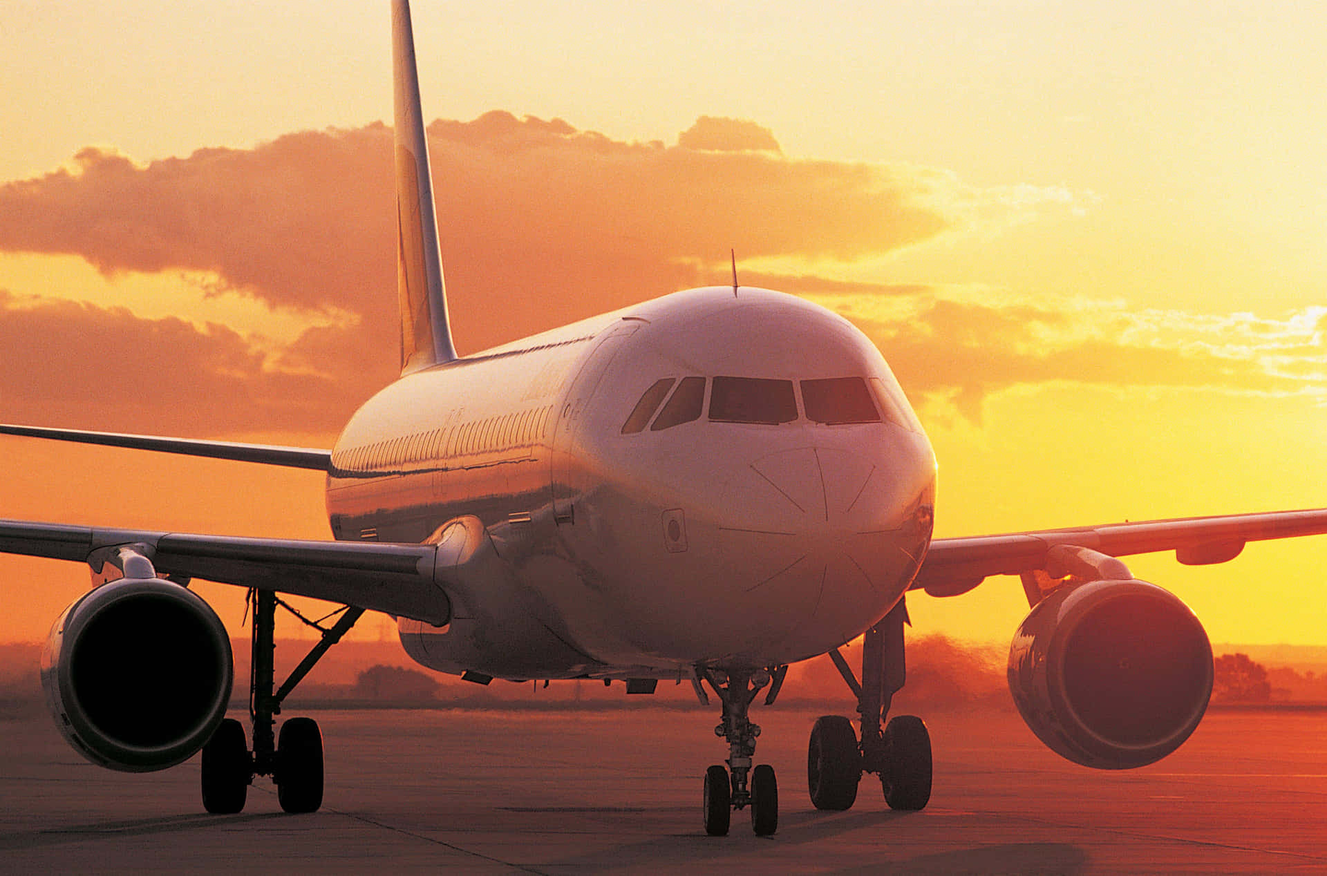 Close Up Sunset Plane Background Background