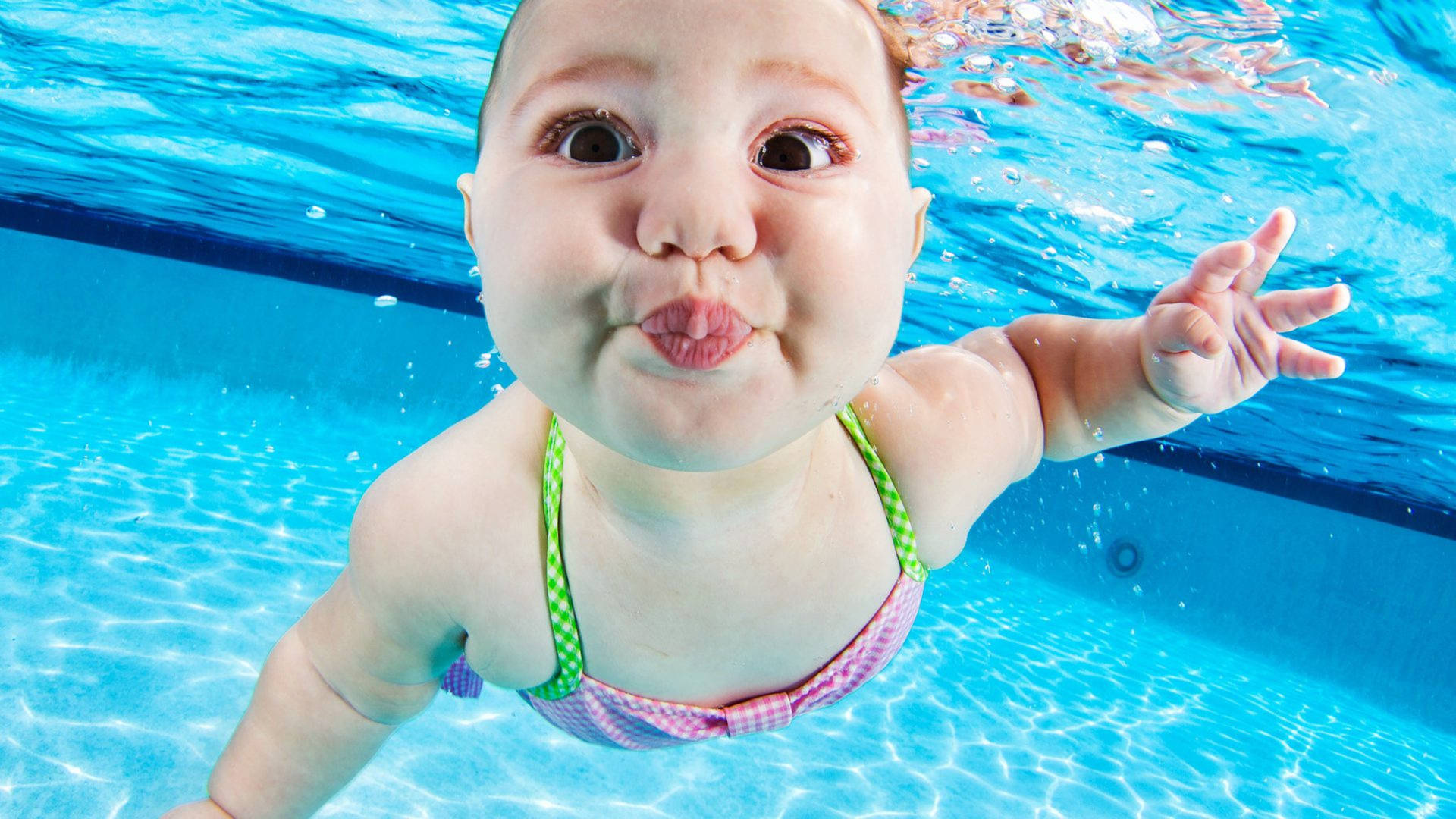Close-up Swimming Baby Background