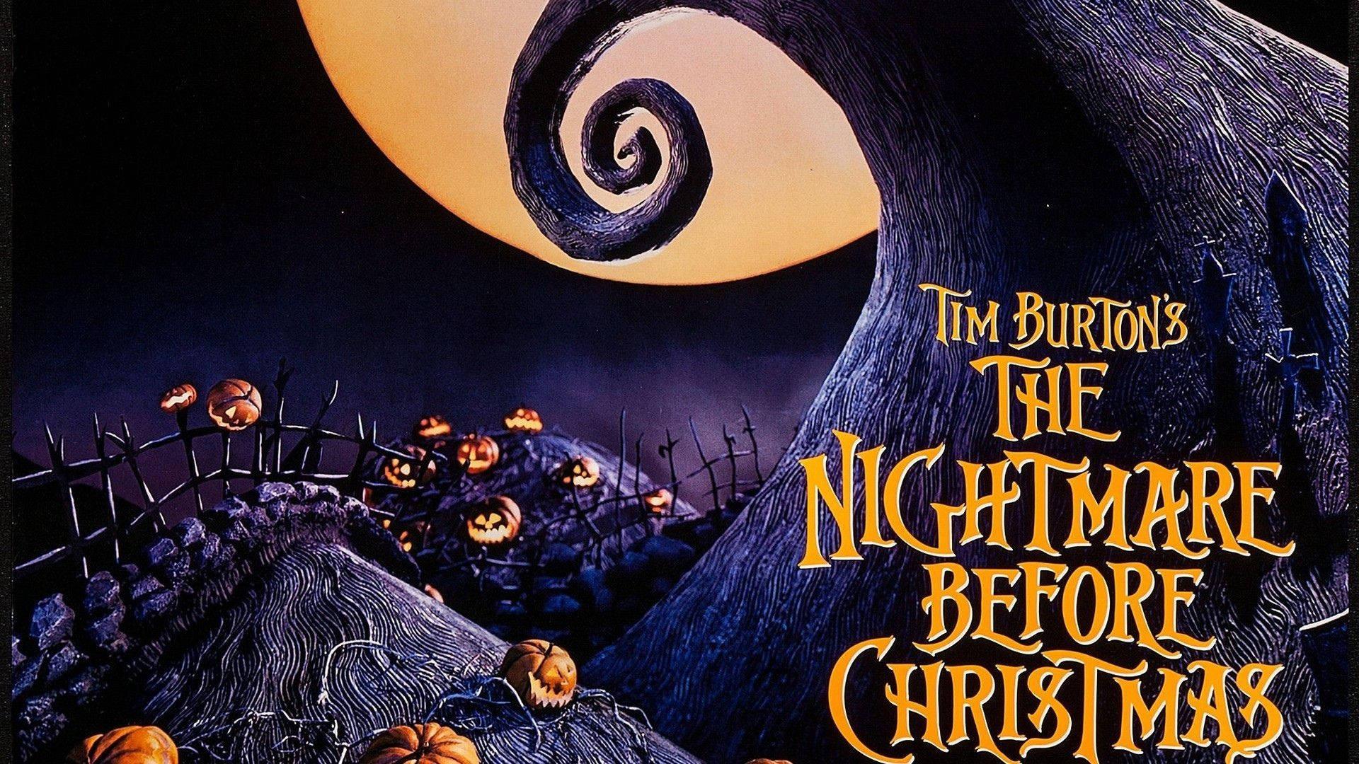 Close-up The Nightmare Before Christmas Logo Background