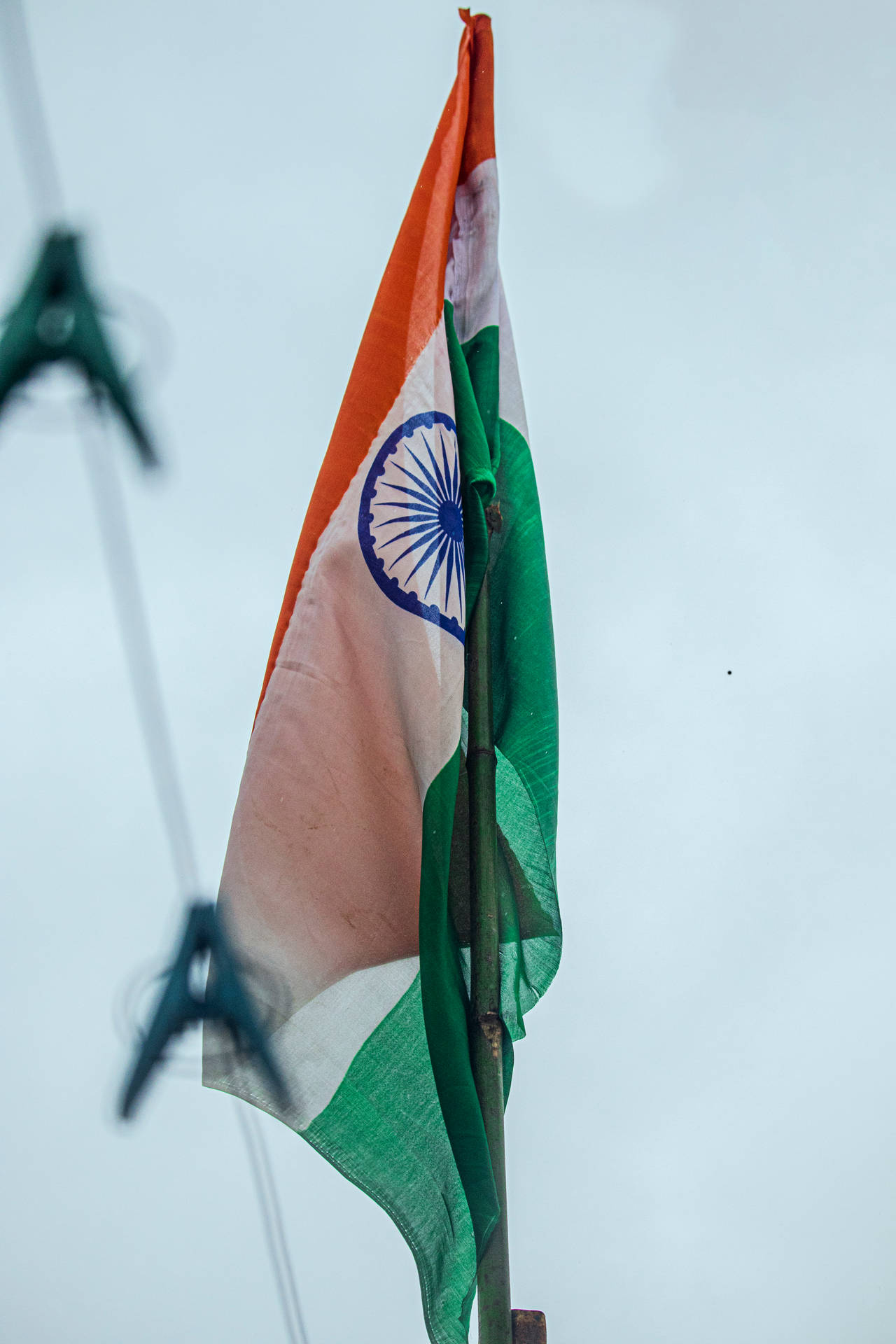 Close-up Tiranga Indian Flag Background