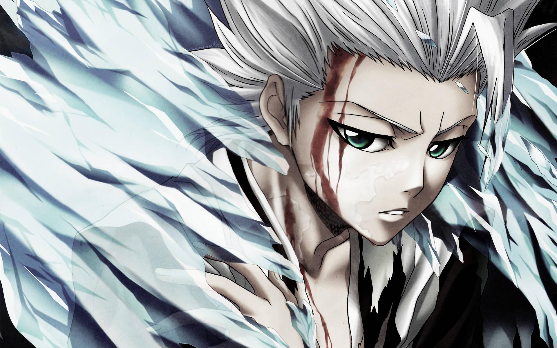 Close-up Tōshirō Hitsugaya New Bleach Background