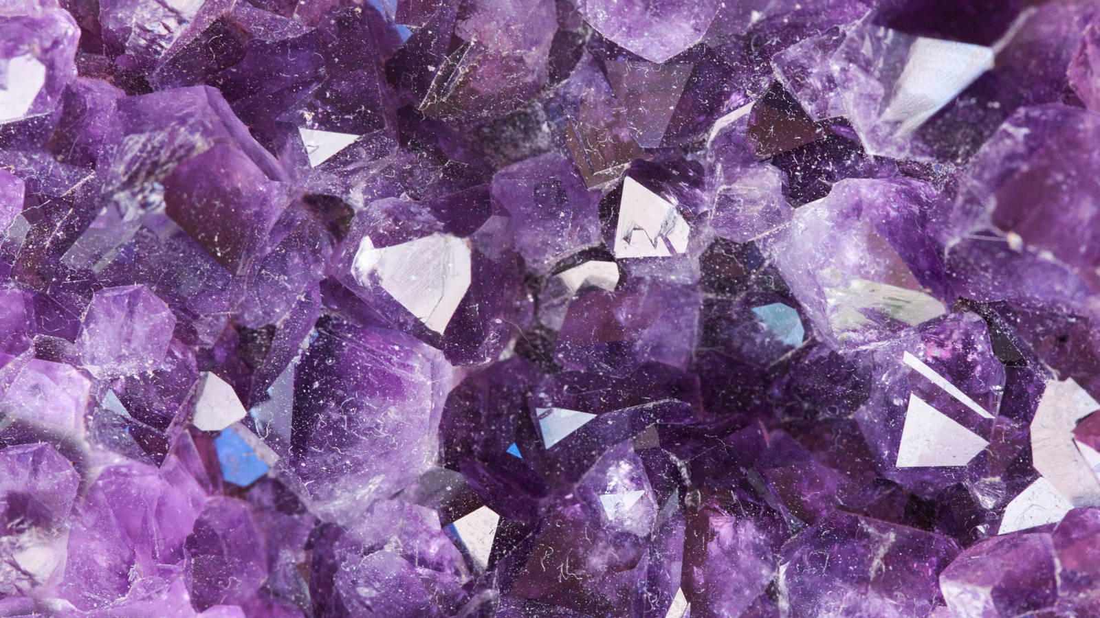 Close-up View Of A Magnificent Amethyst Semi-precious Stone Background