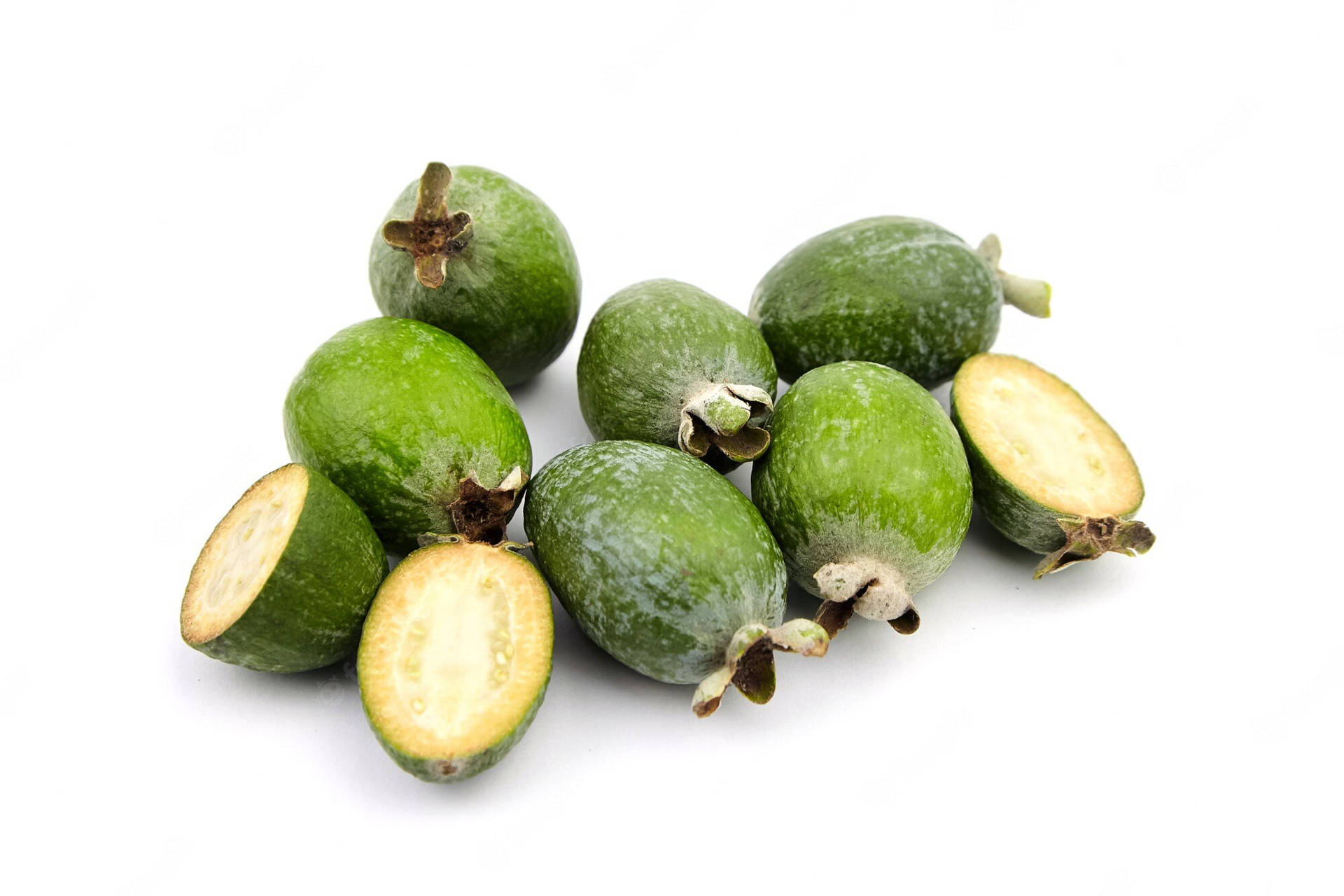 Close-up View Of Fresh Feijoa Pieces