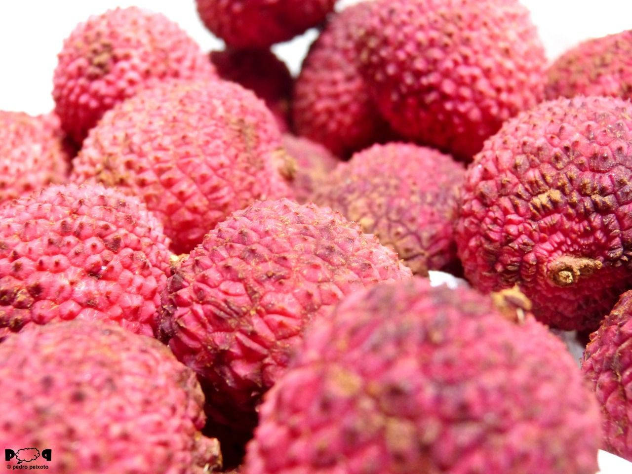 Close-up View Of Freshly Harvested Lychees Background