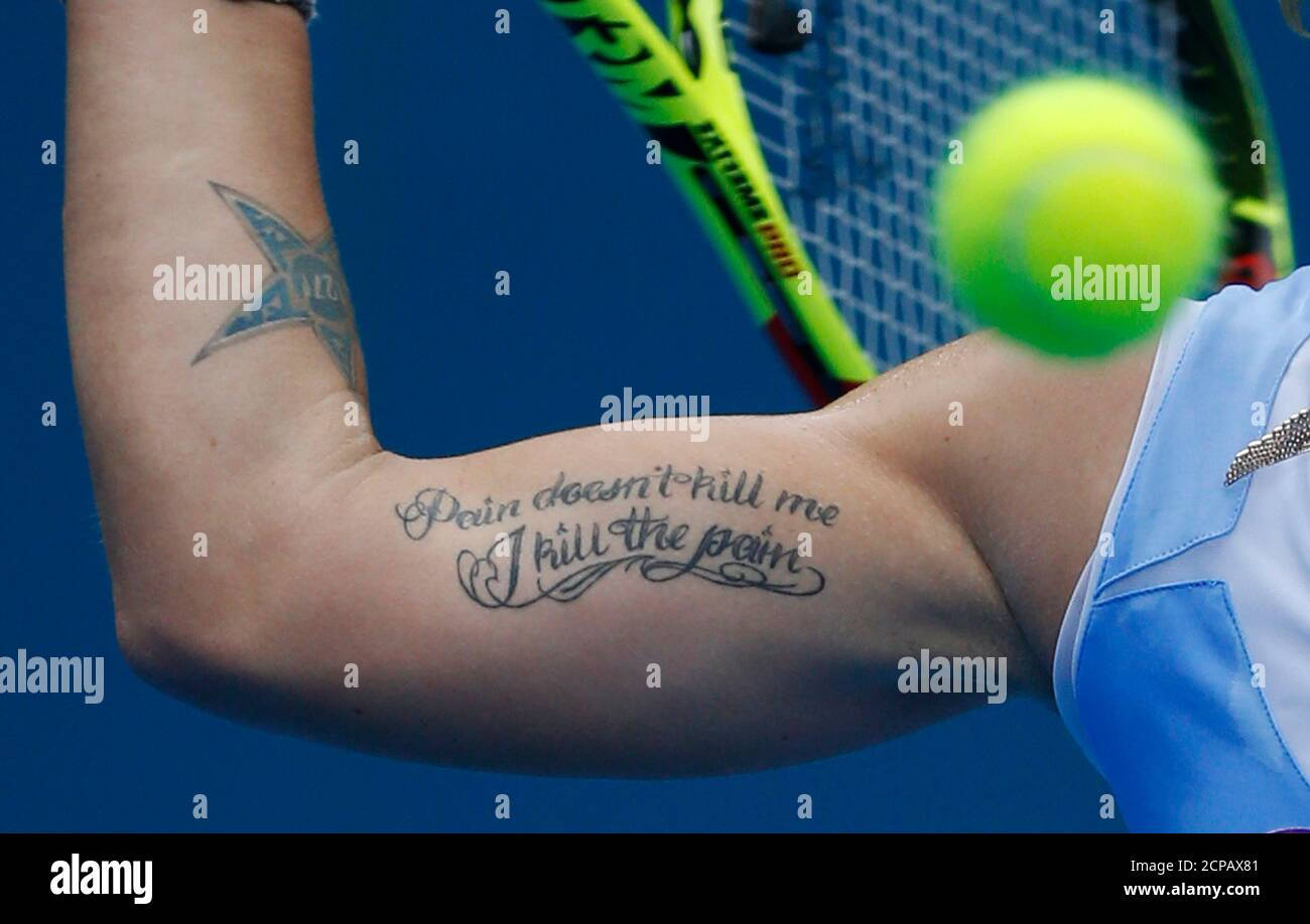 Close-up View Of Svetlana Kuznetsova's Arm Tattoo Background