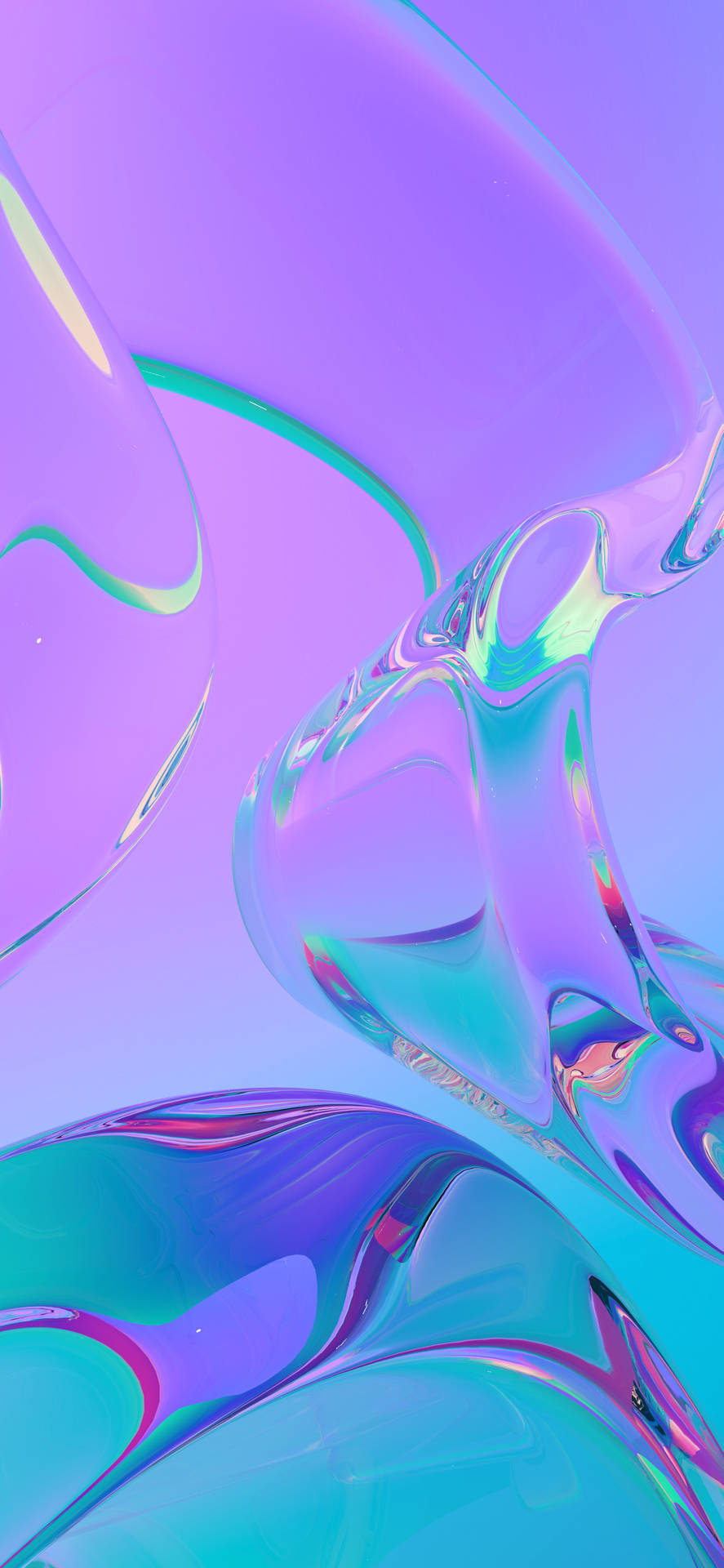 Close-up Violet Liquid Surface Mobile 3d