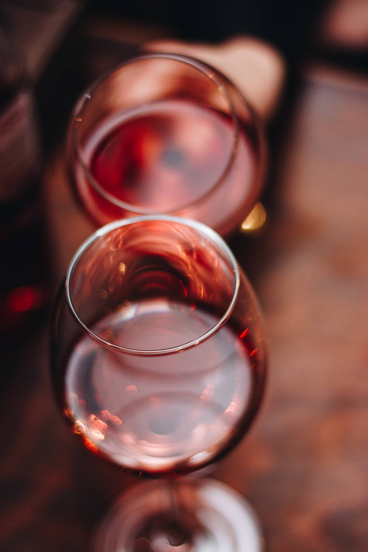 Close-up Wine Glasses Background
