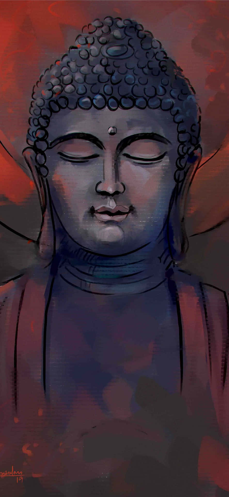 Closed Eyes Meditation Iphone Background