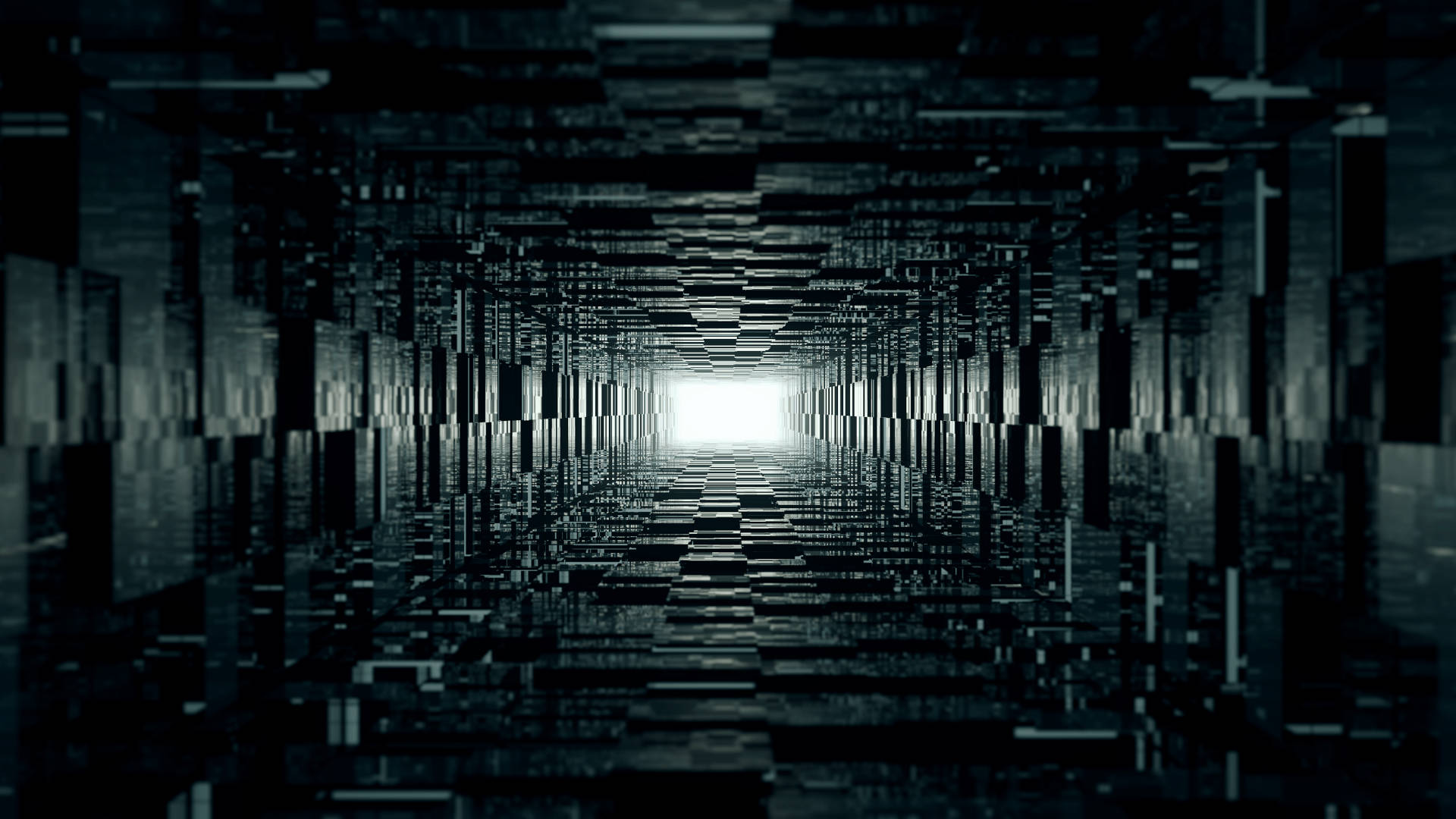 Closed Pathway Black 3d Background