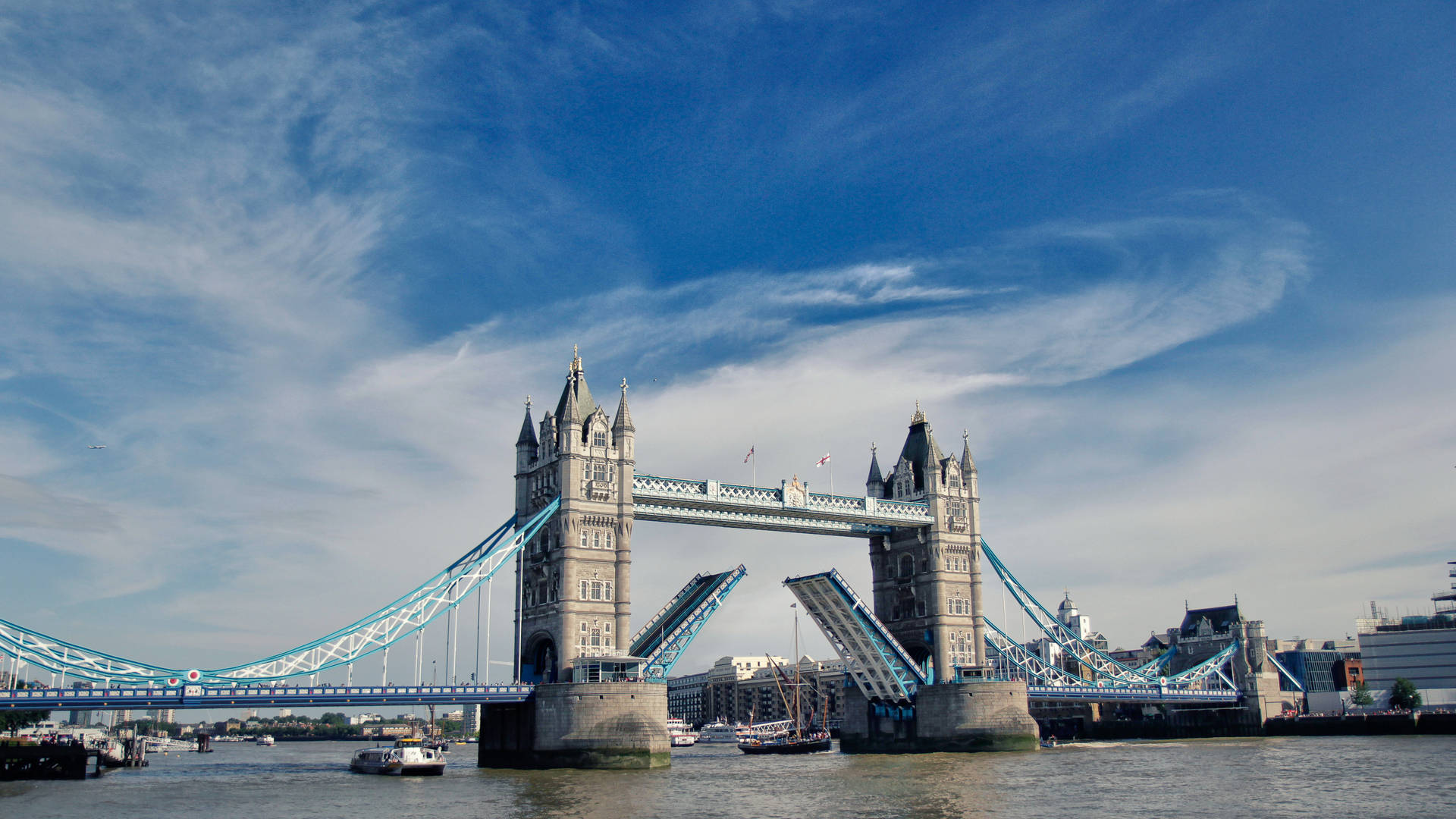 Closed Tower Bridge In London