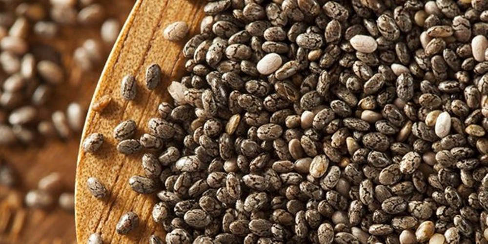 Closer Look At Chia Seeds Background