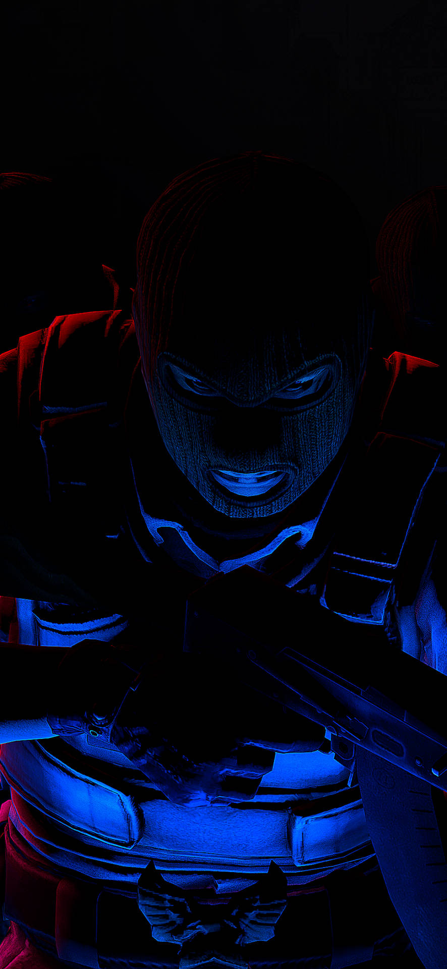 Closeup Cs Go Soldier In Blue Iphone Background