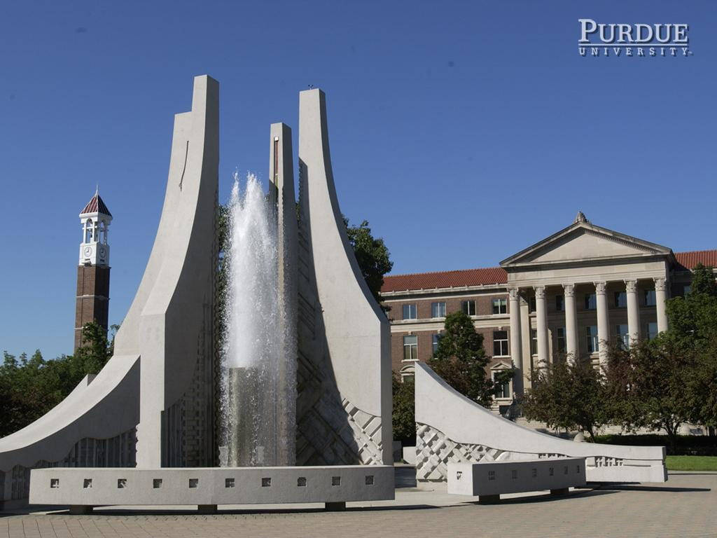 Closeup Engineering Fountain Purdue University