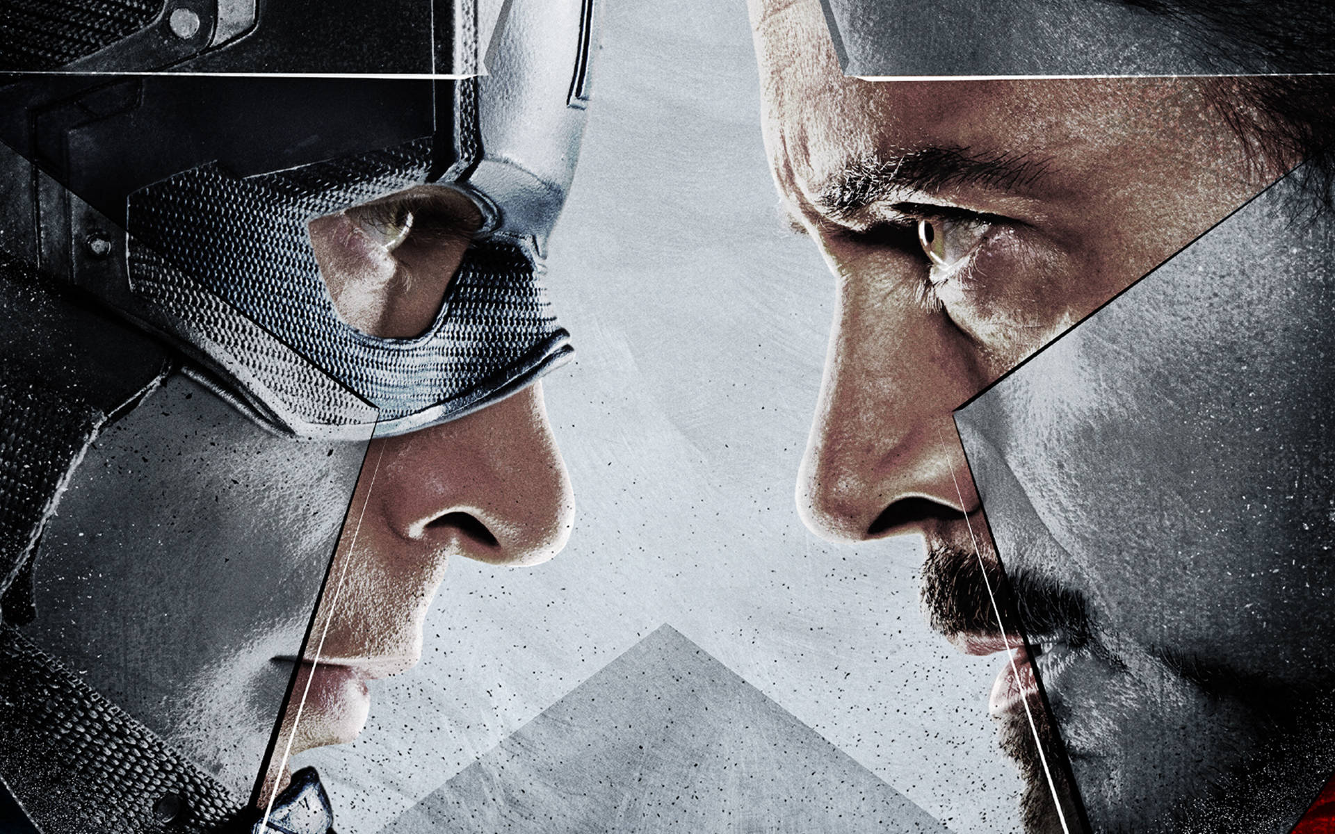 Closeup Face-to-face Captain America Civil War