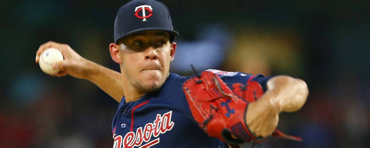 Closeup Jose Berrios Pitching Background