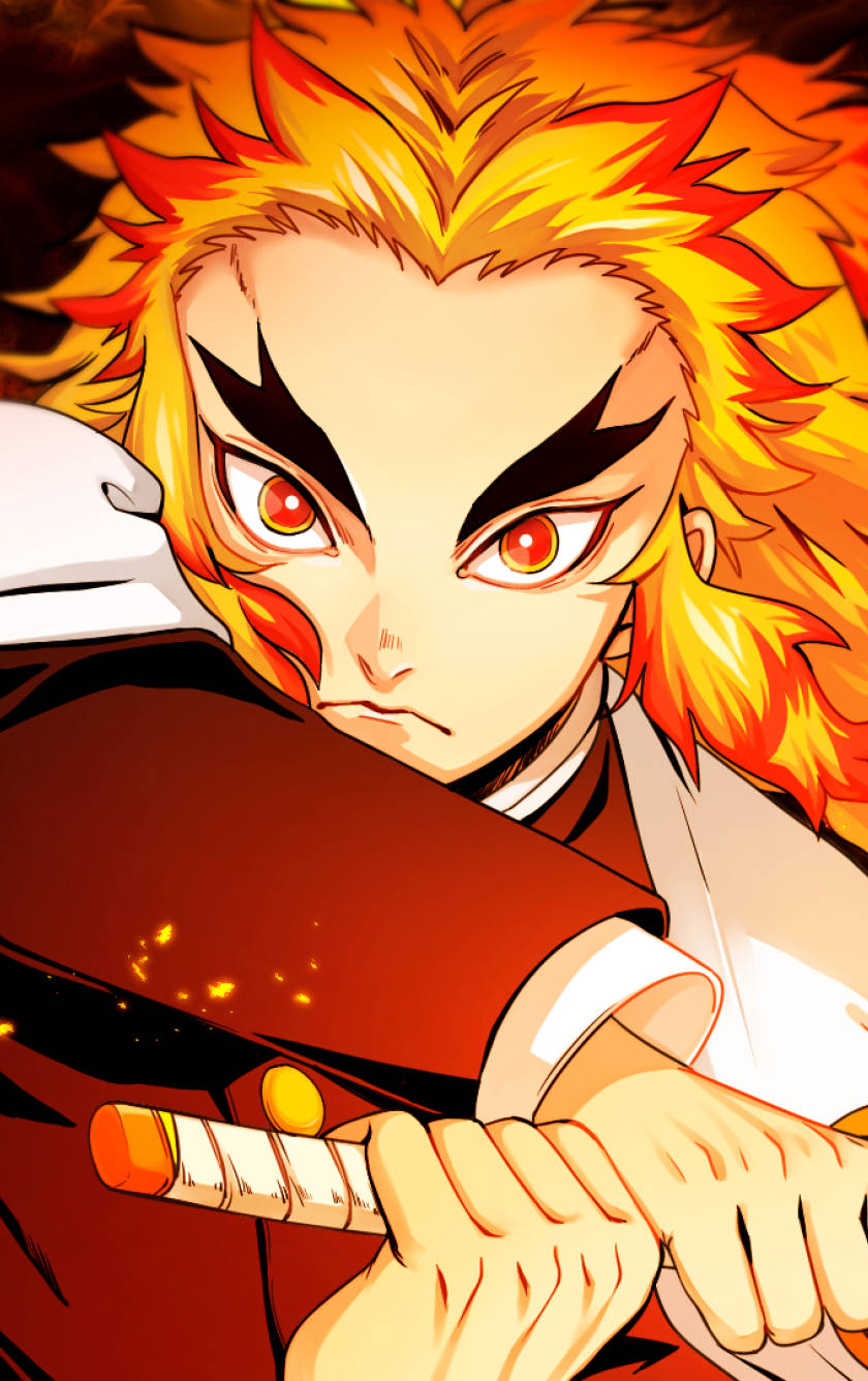 Closeup Kyojuro Rengoku Good Pfp Background