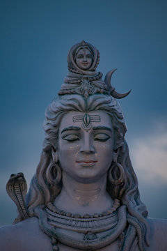 Closeup Mahadev Statue Hd Background