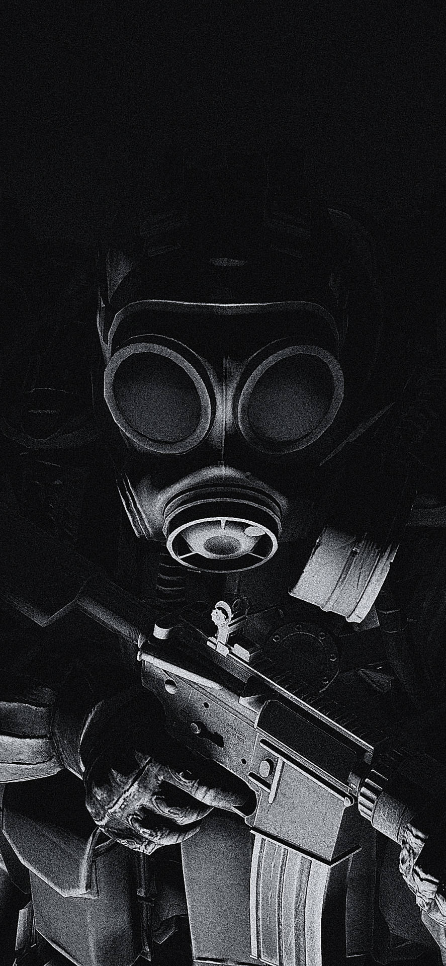 Closeup Of Cs: Go Soldier On Iphone Background