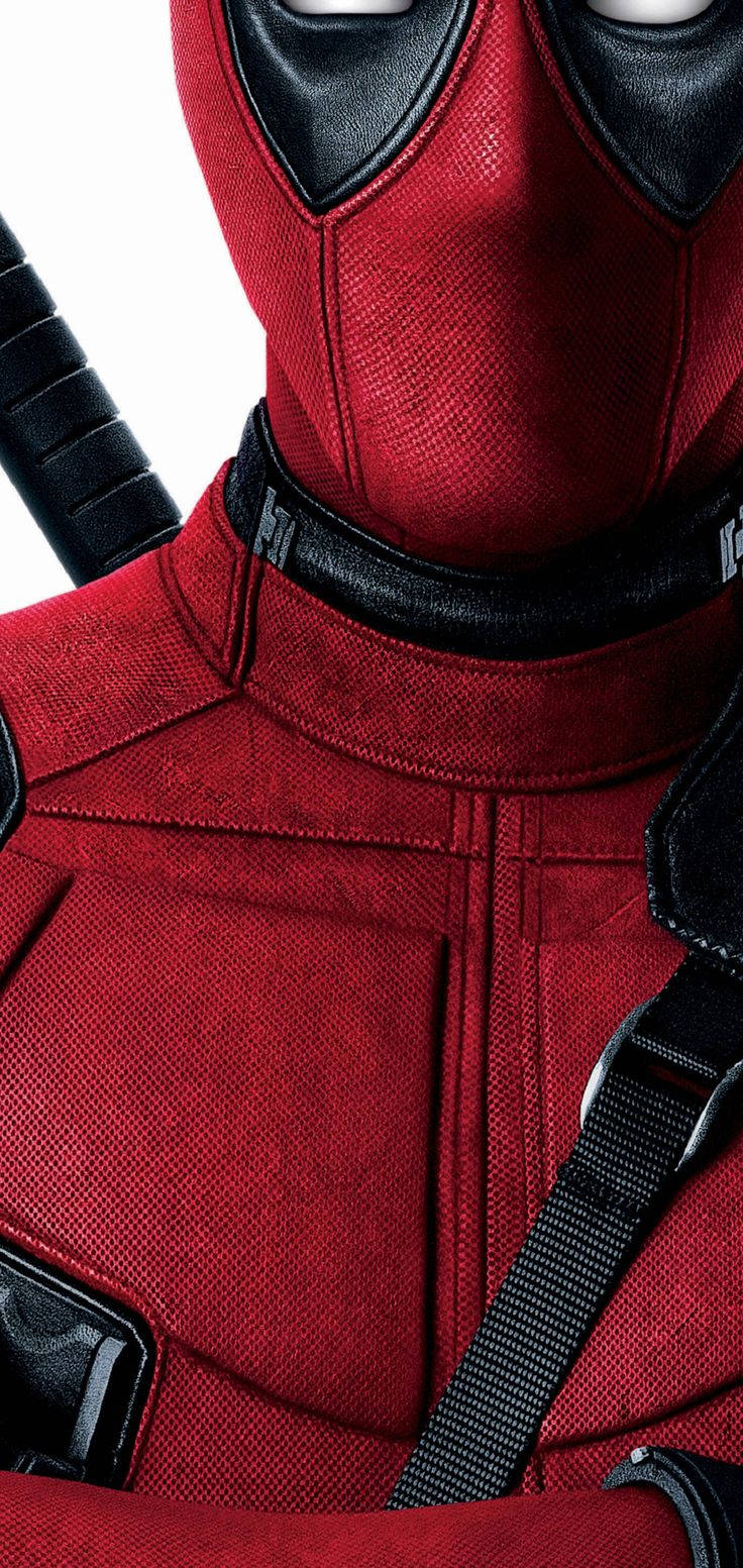 Closeup Of Deadpool Punch Hole Background
