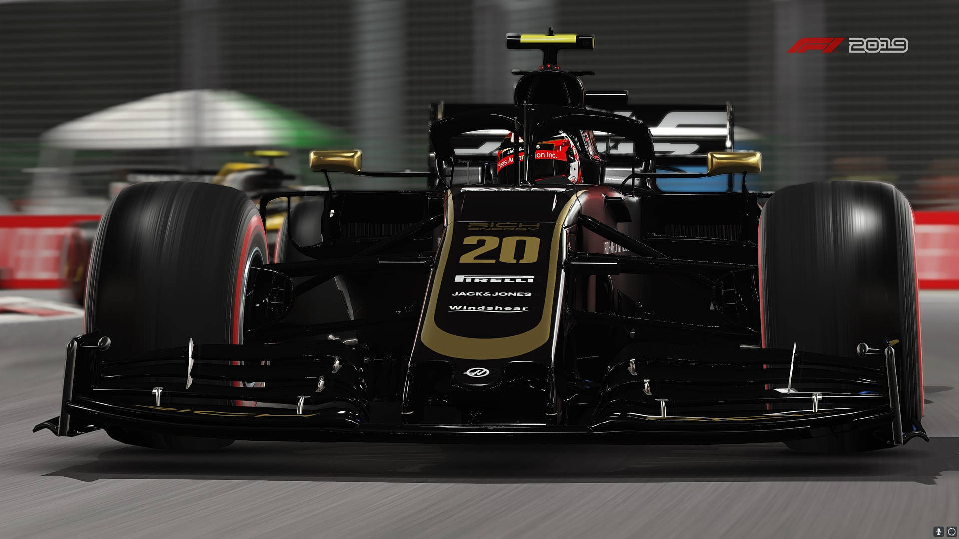 Closeup Of Haas' F1 2019 Car Background