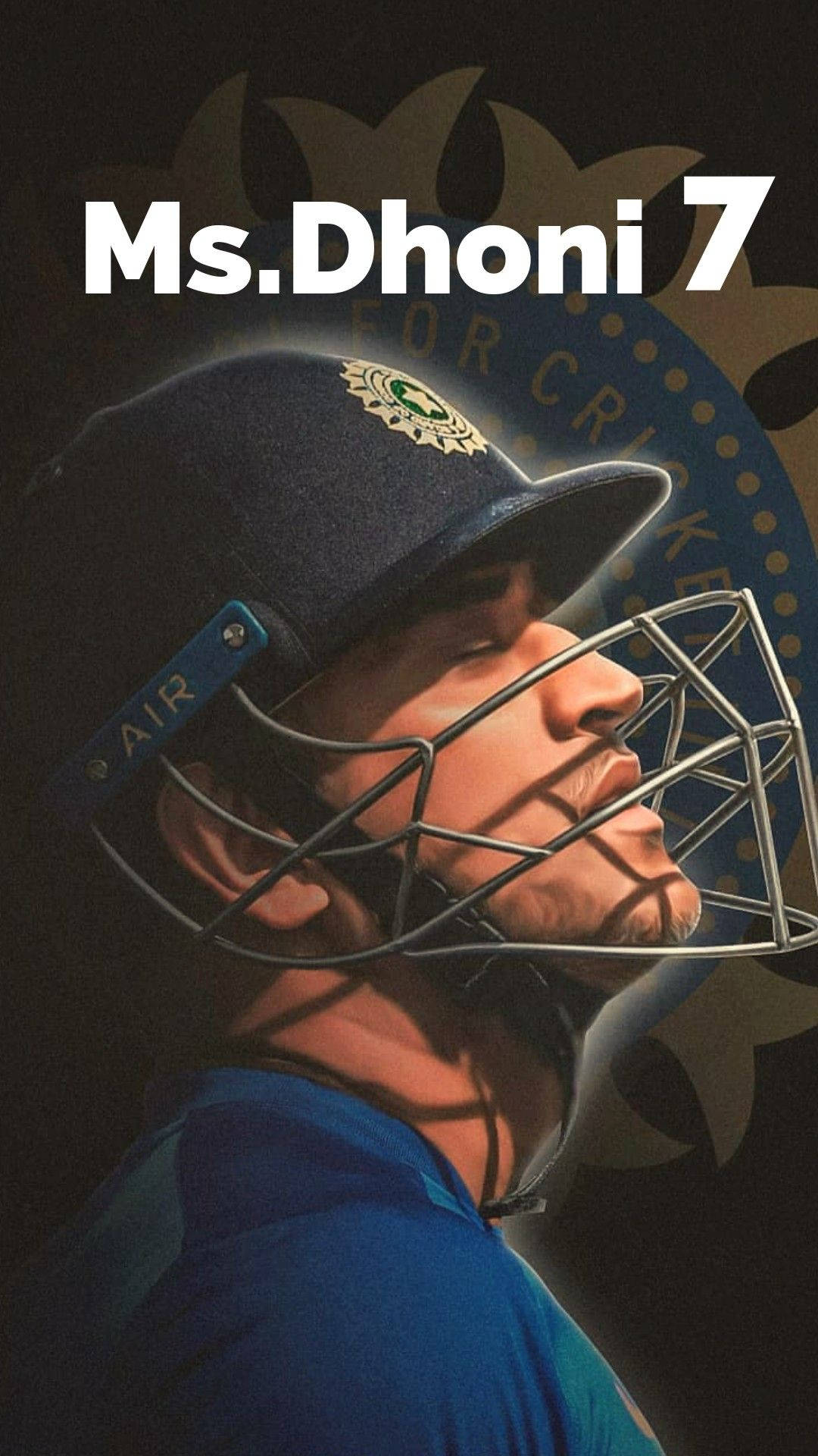 Closeup Of Iconic Ms Dhoni 7 Background