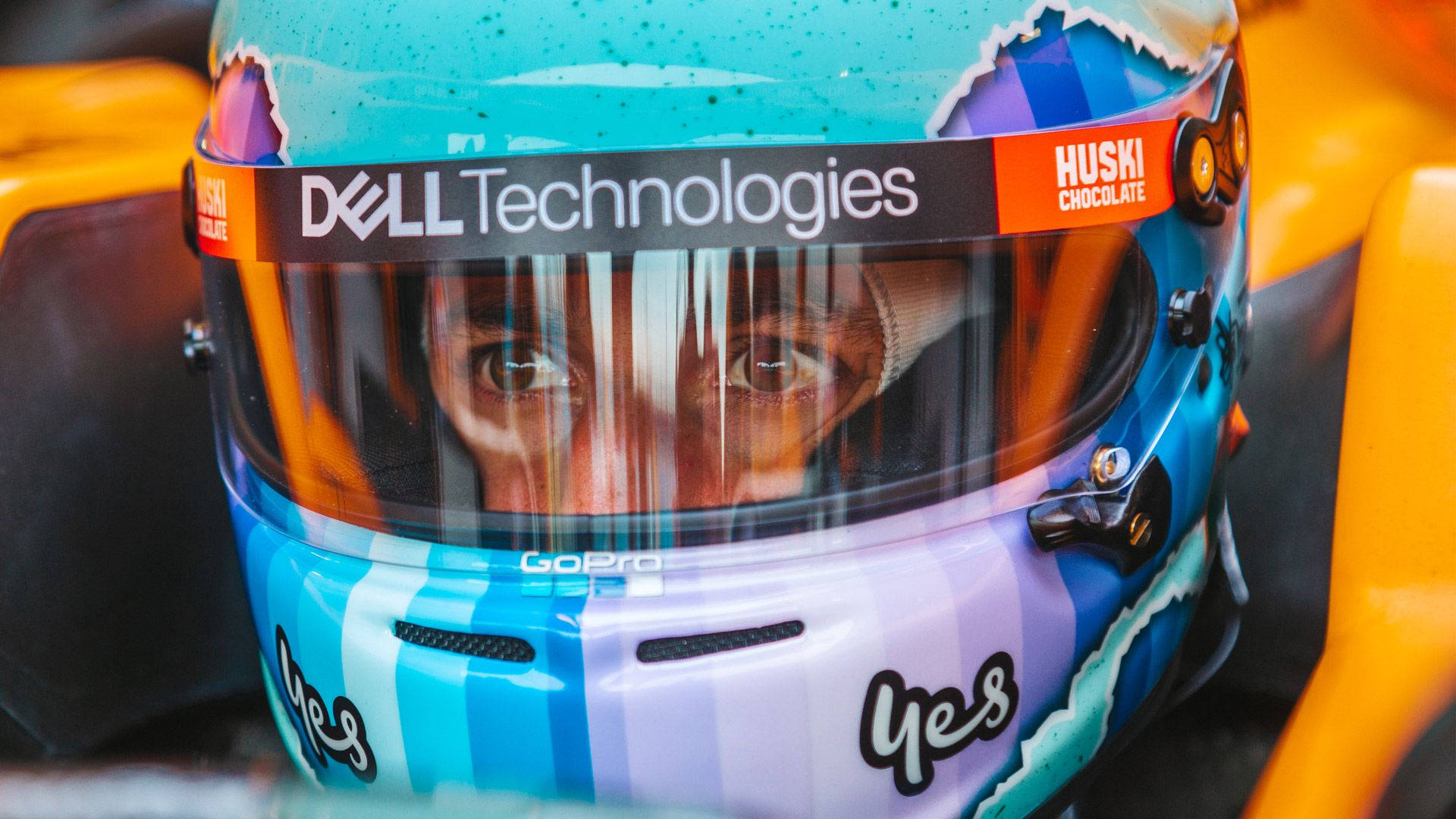 Closeup Photo Of Daniel Ricciardo With Helmet Background