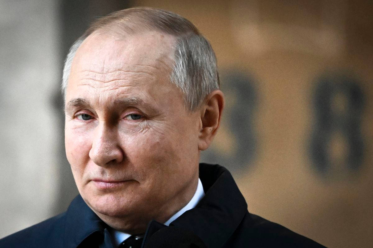 Closeup Picture Of Vladimir Putin Face Background