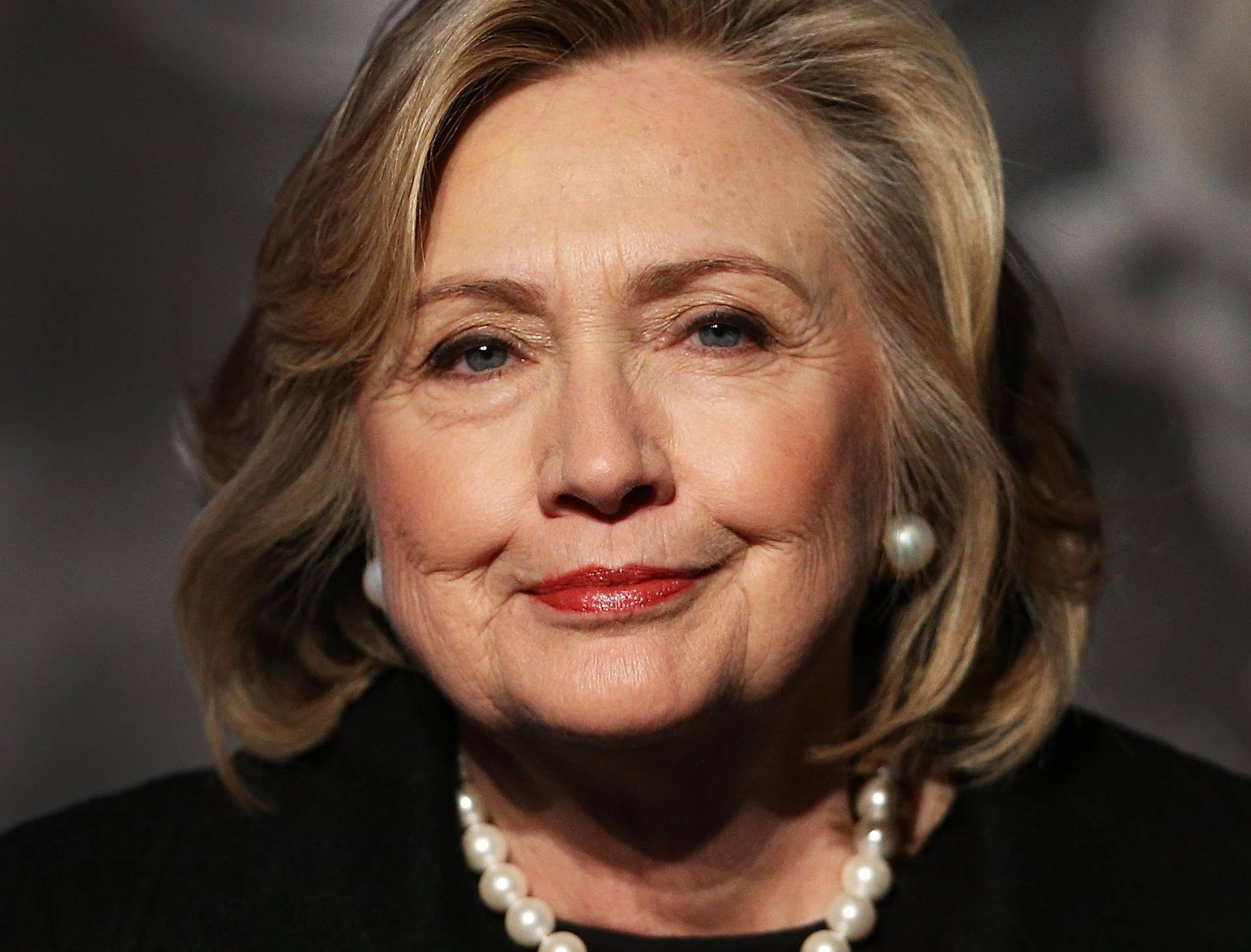 Closeup Portrait Of Hillary Clinton Background