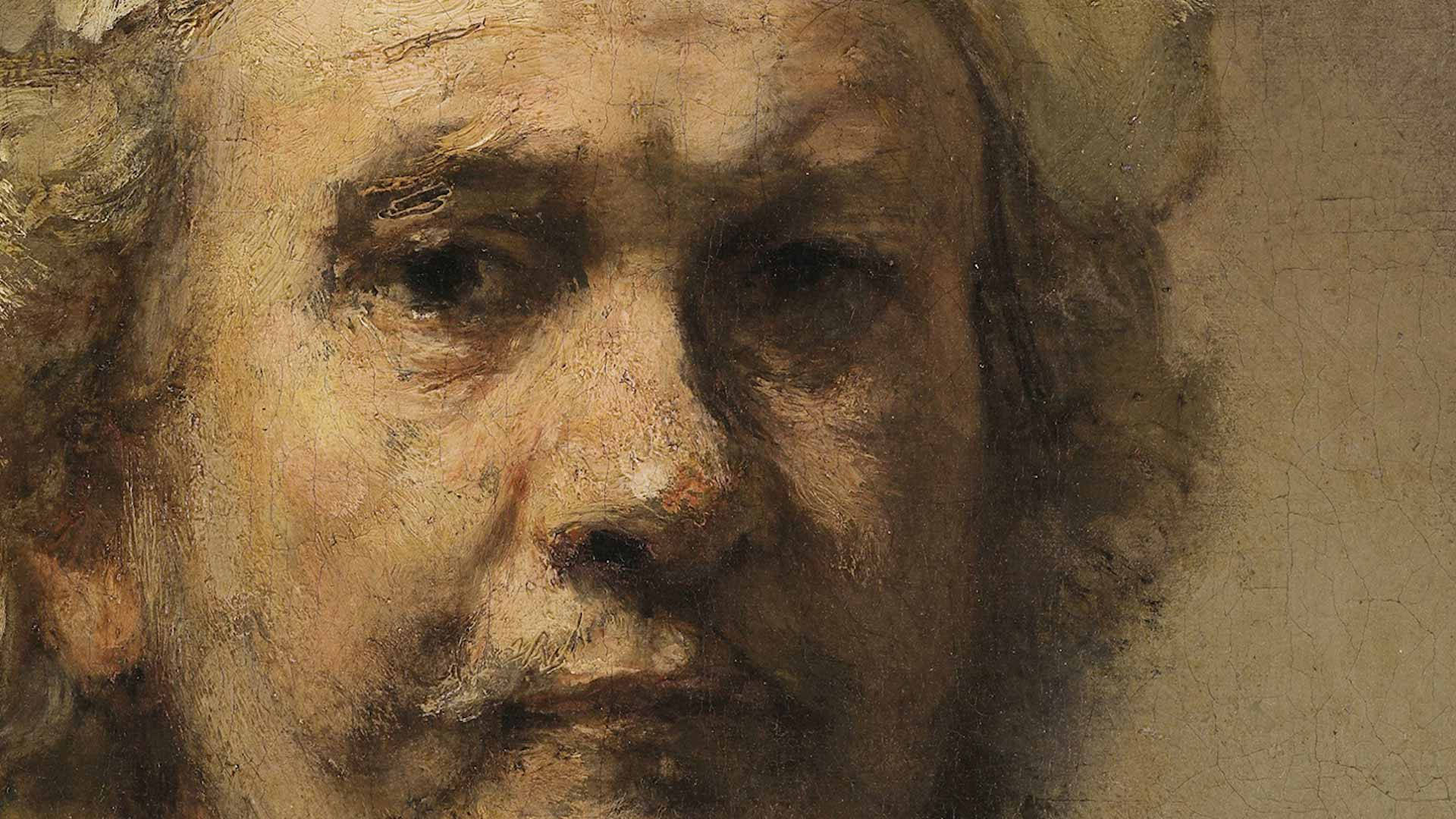 Closeup Self-portrait Of Rembrandt Background