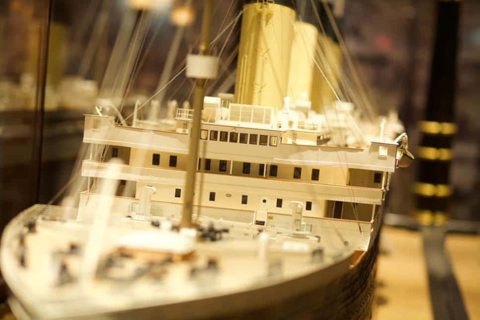 Closeup Ship Model Rms Titanic Museum