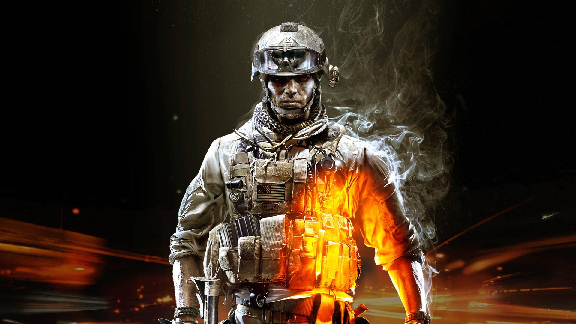 Closeup Soldier Battlefield 3 Background