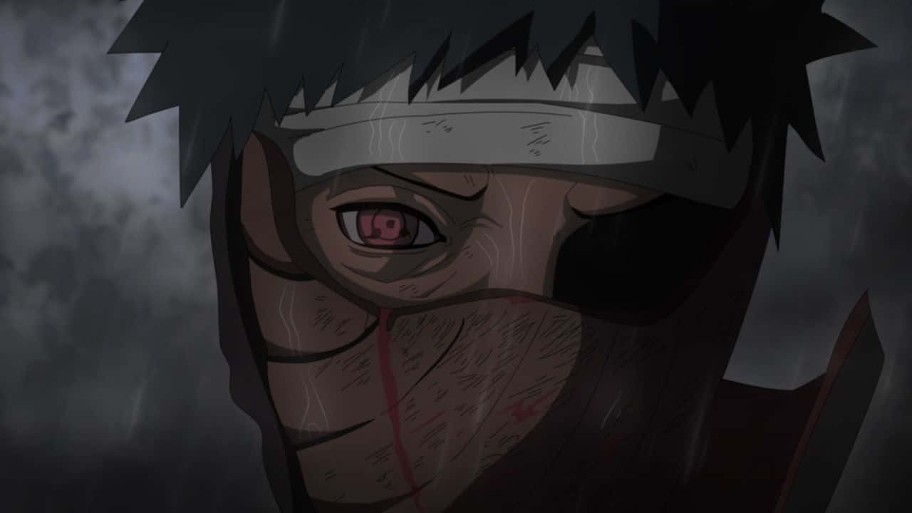 Closeup View Of Obito Mask Background