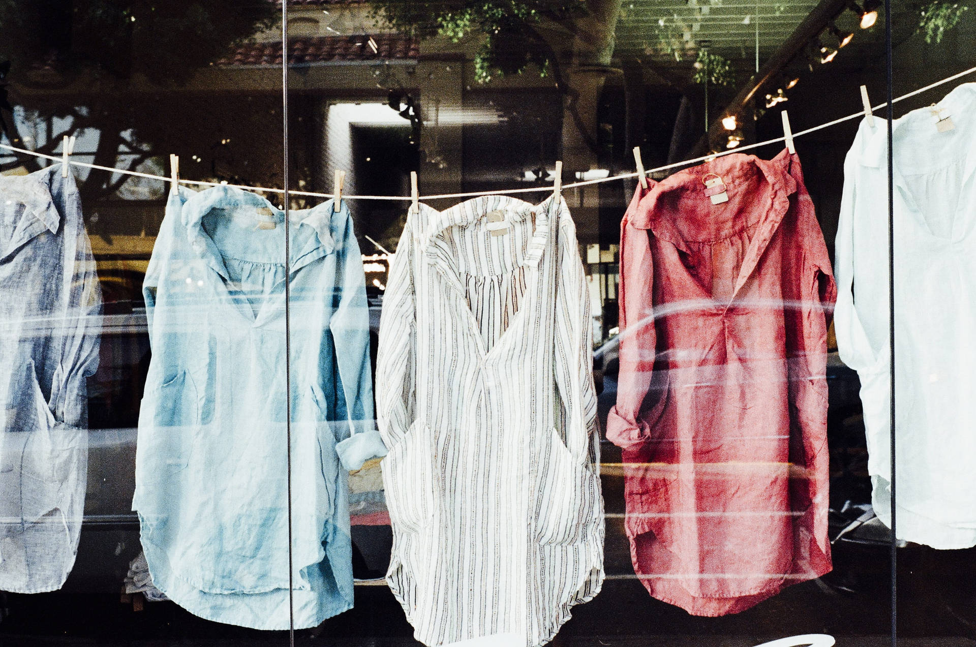 Clothes Line With Shirts