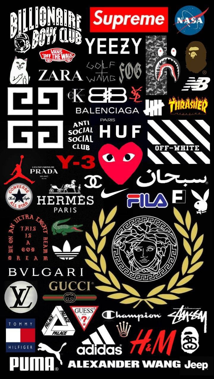 Clothing Brand Logo And Symbols Background
