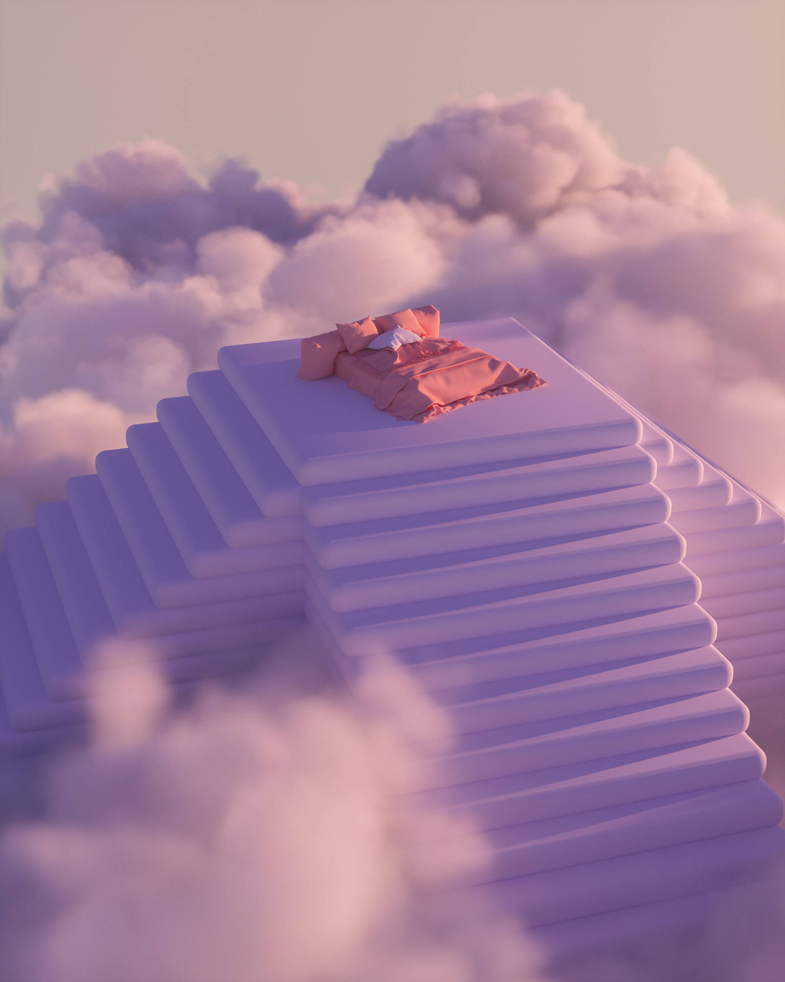 Cloud Background Bed Pyramid Background
