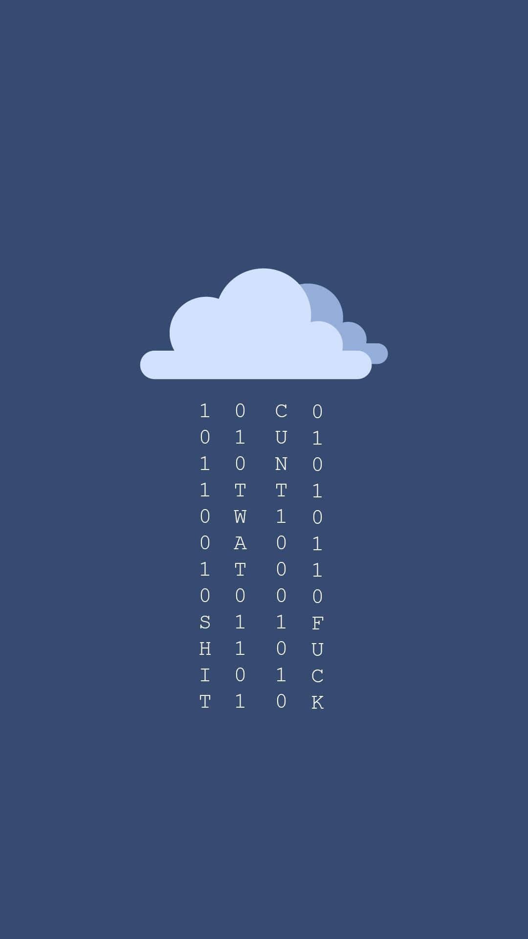 Cloud Binary Code Artwork Background
