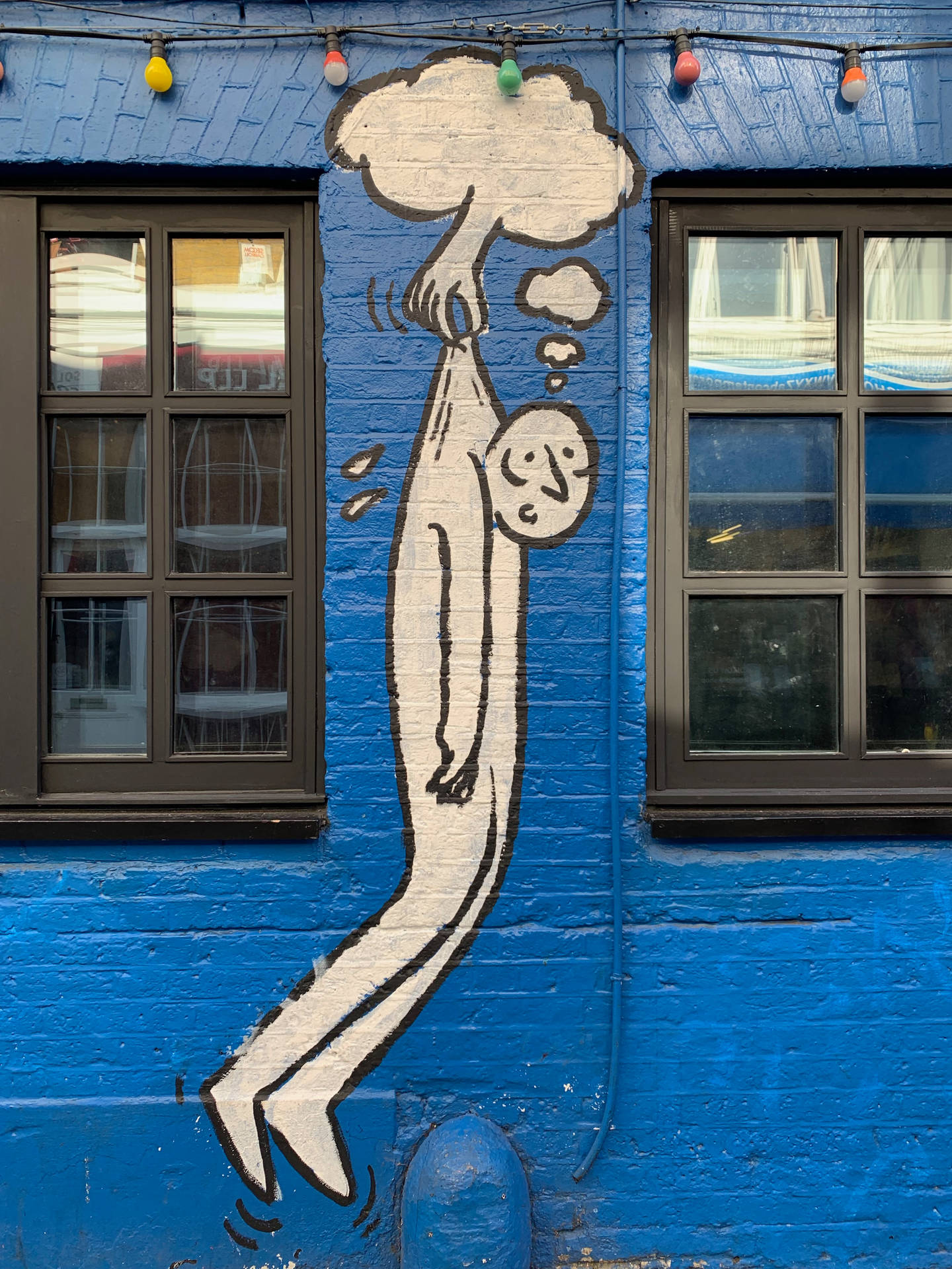 Cloud Grabs Man Street Art Background