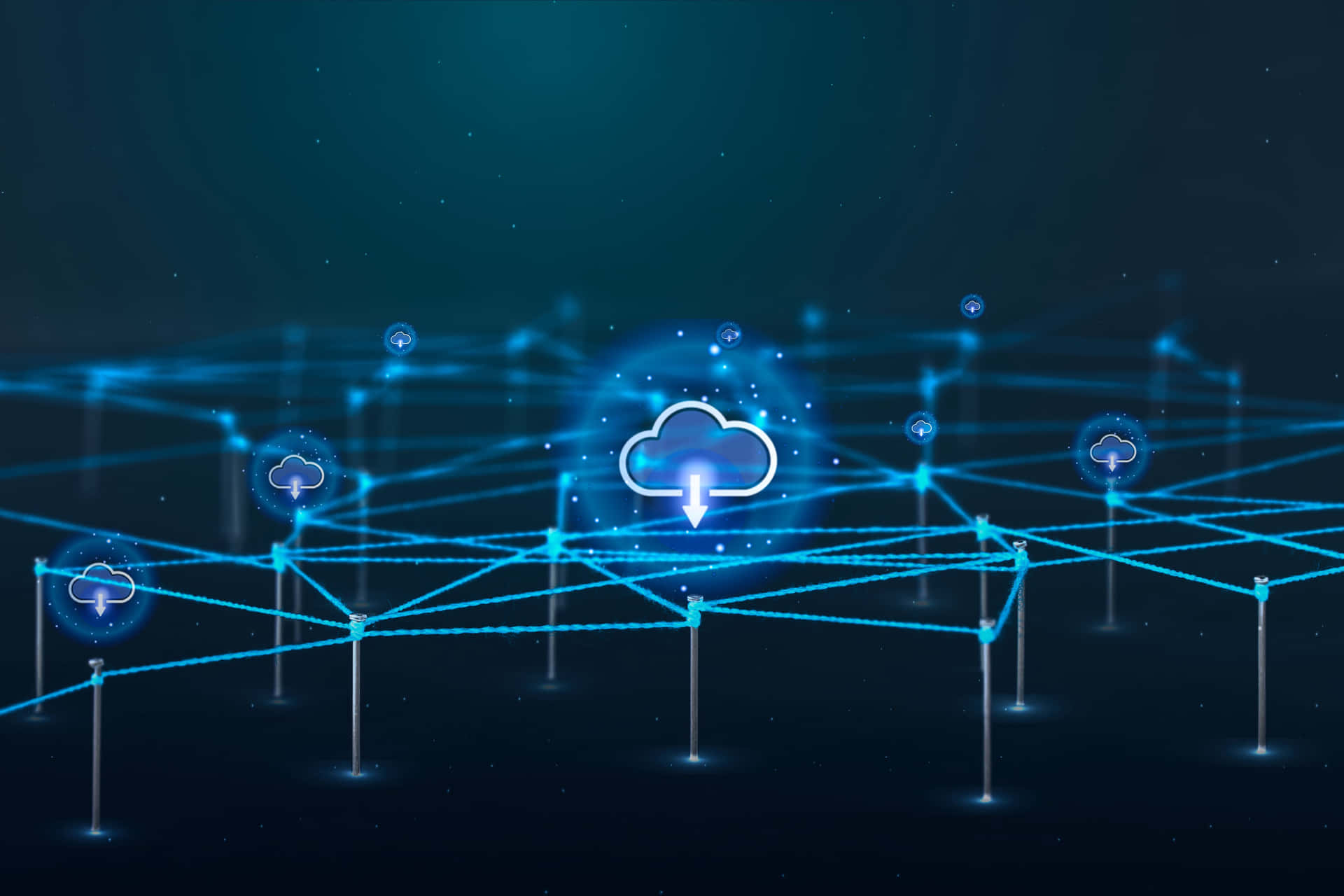 Cloud Network Connectivity Concept Background