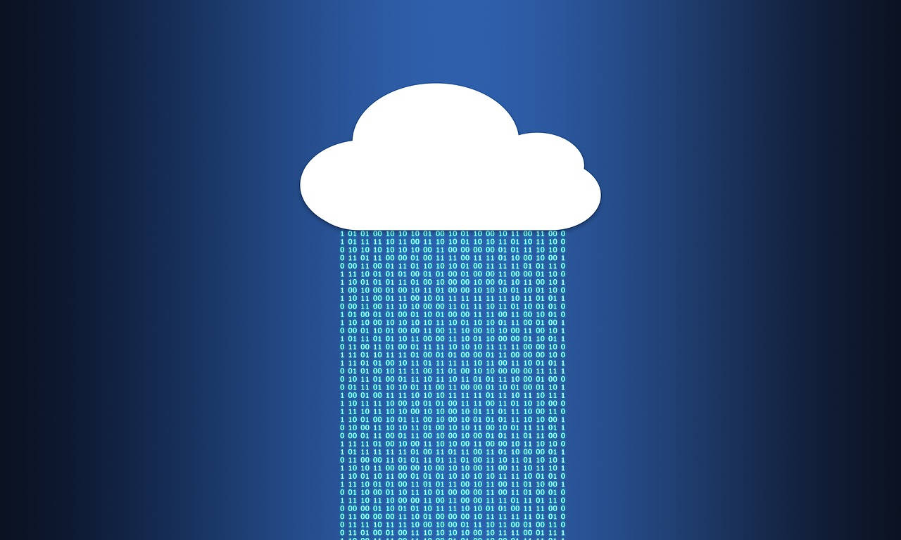 Cloud Storage Icon With Hash Codes